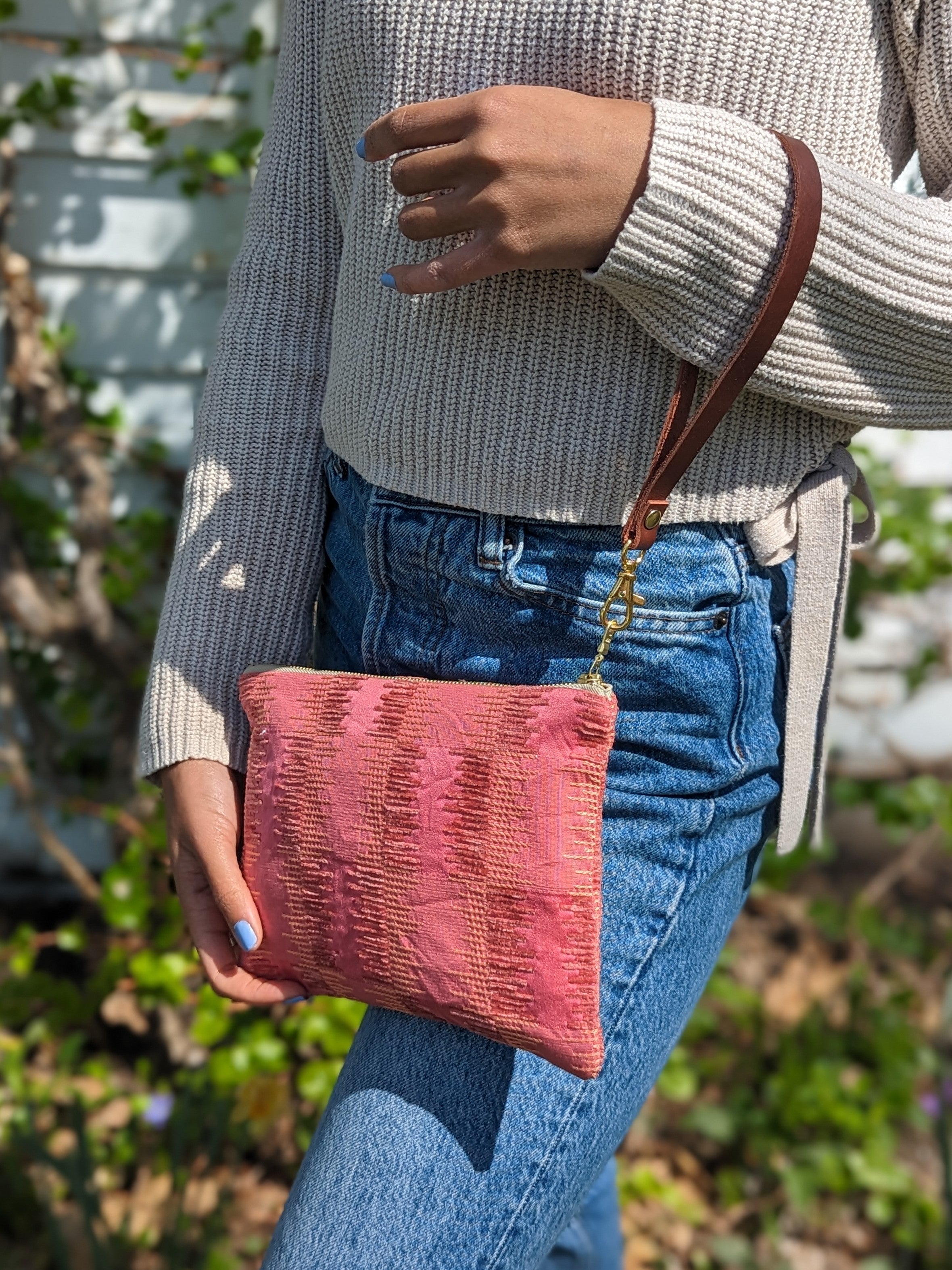Shades Of Apricot Wristlet Purse