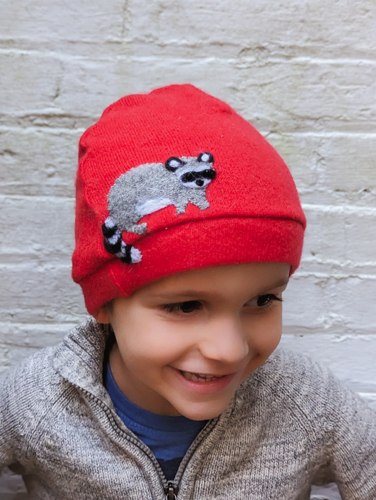 Raccoon Cashmere Hat - Child