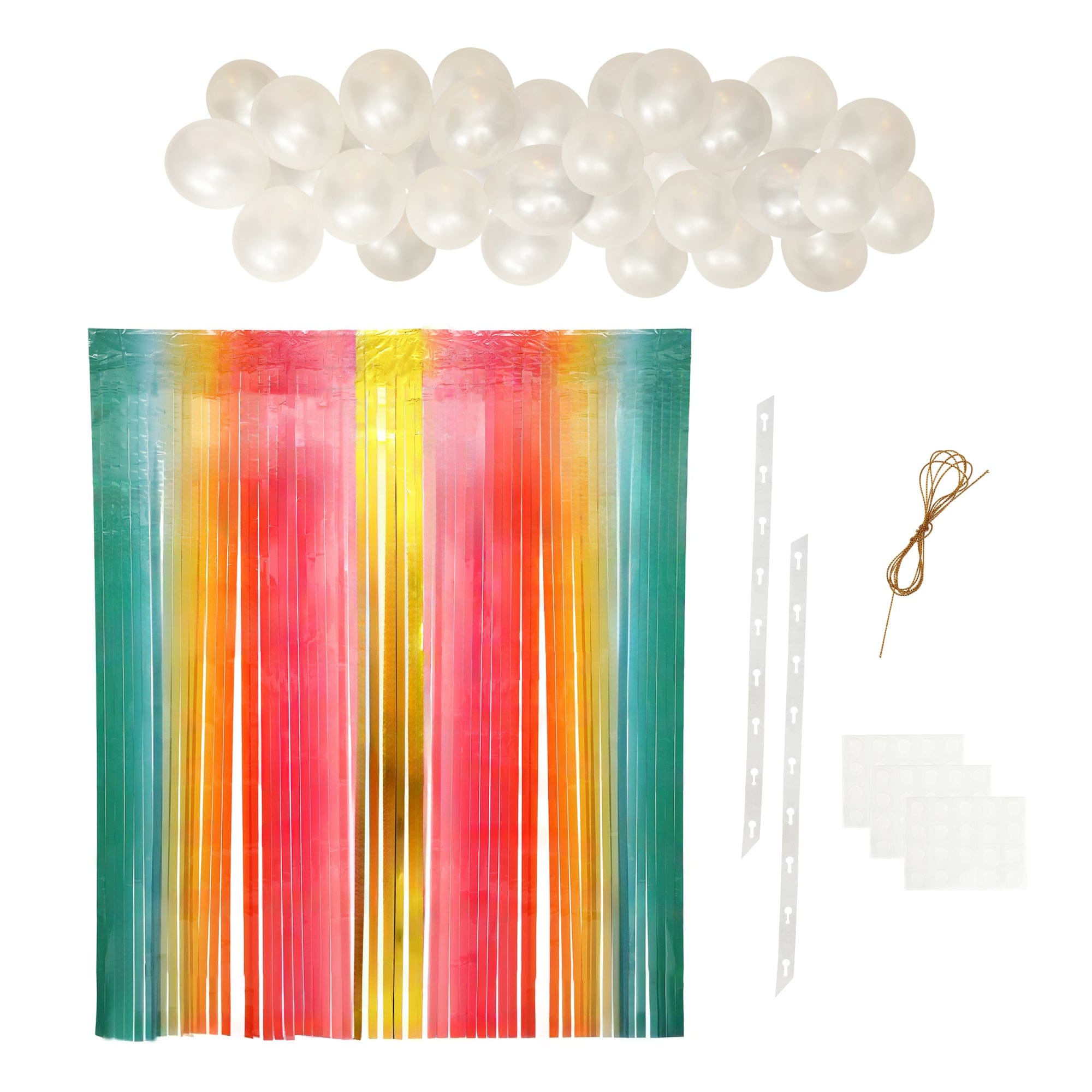 Over The Rainbow Balloon And Streamer Backdrop