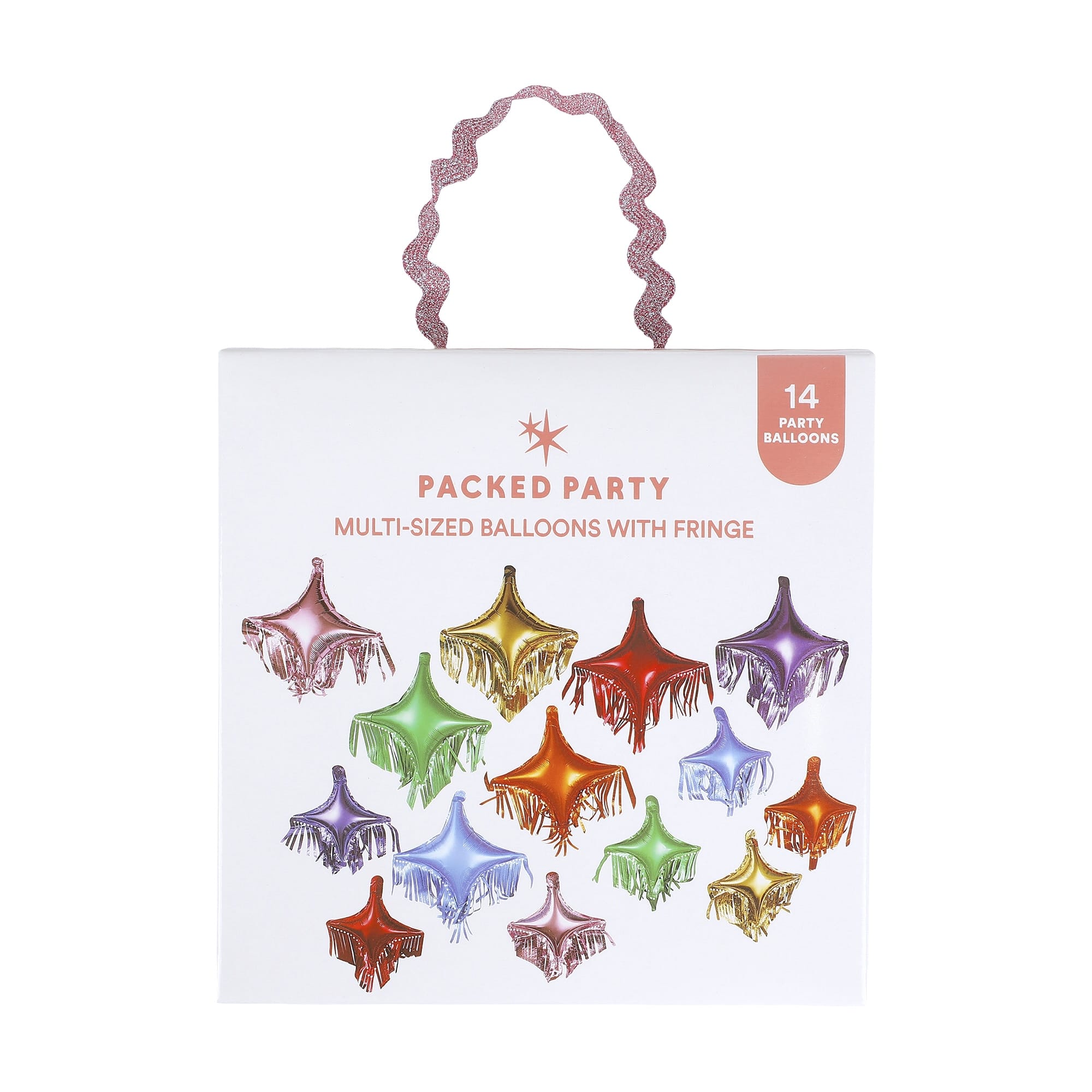 Rainbow Fringe Multicolor Balloon Pack (14 Ct)