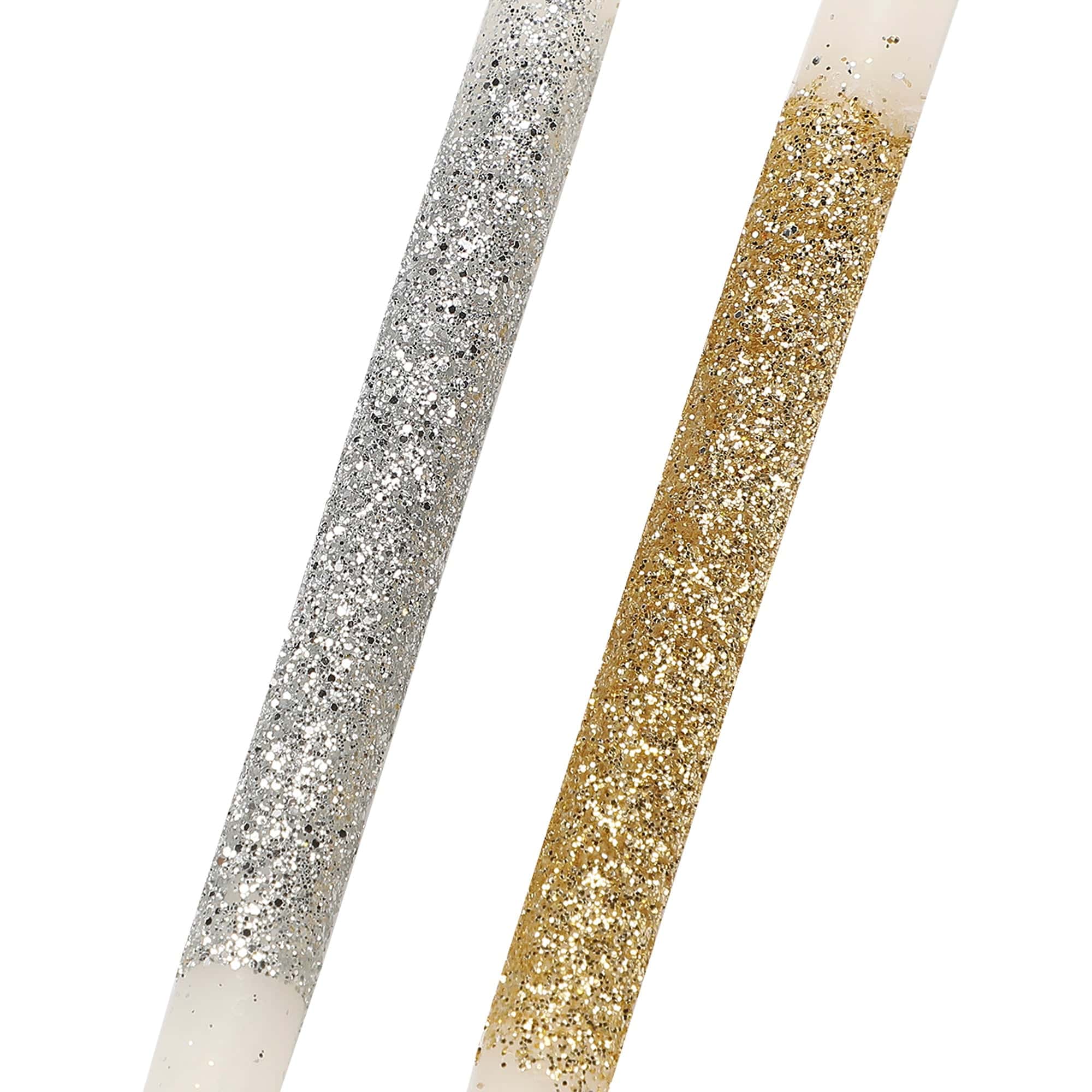 Metallic Glitter Birthday Candles (set Of 10)