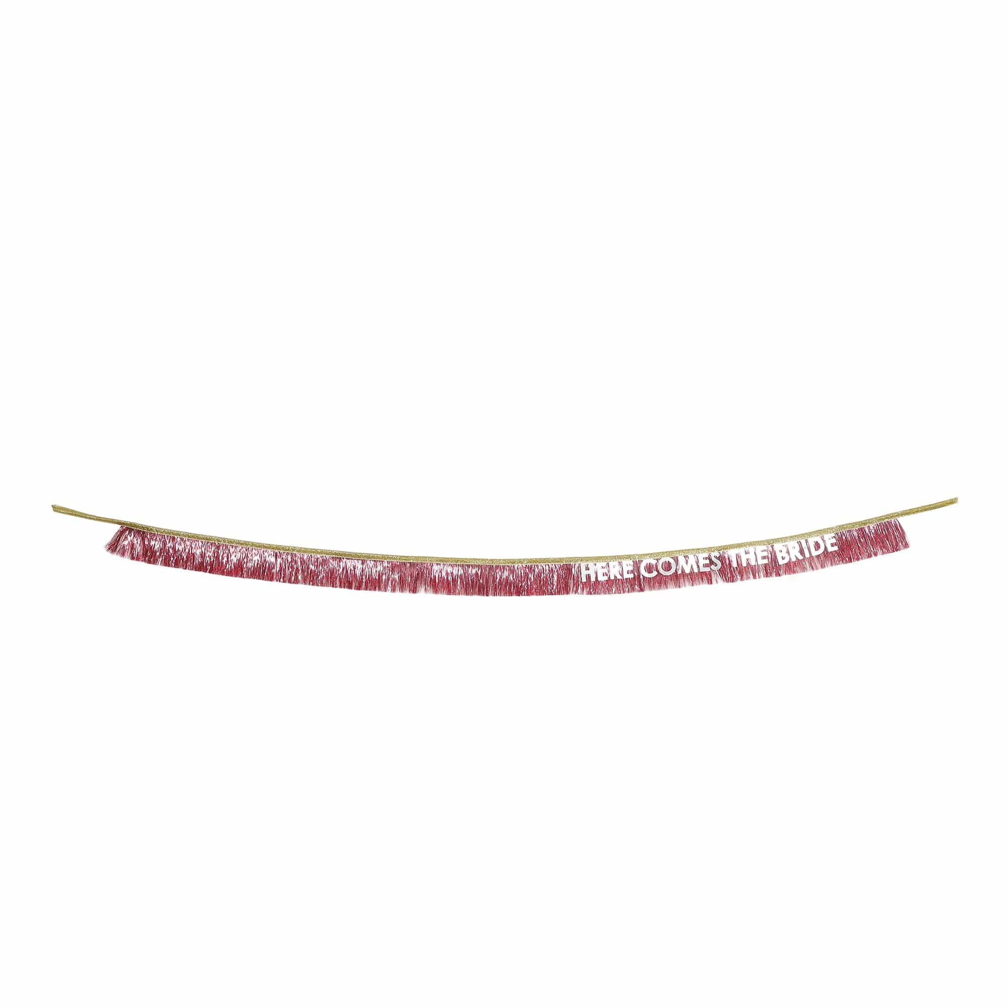 Here Comes The Bride Bachelorette & Bridal Shower Fringe Sash
