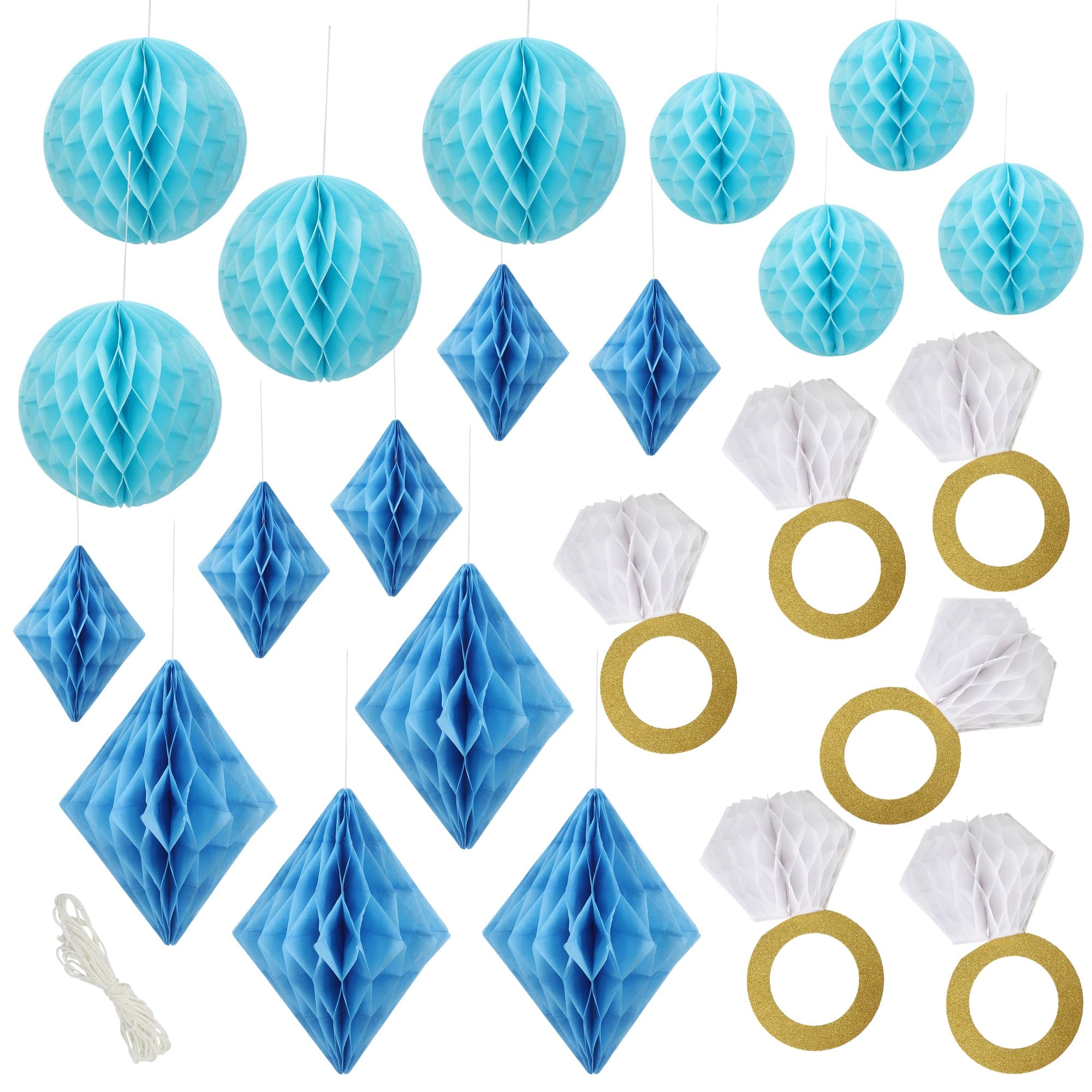 Diamonds & “i Do’s” Honeycomb Bridal Garland