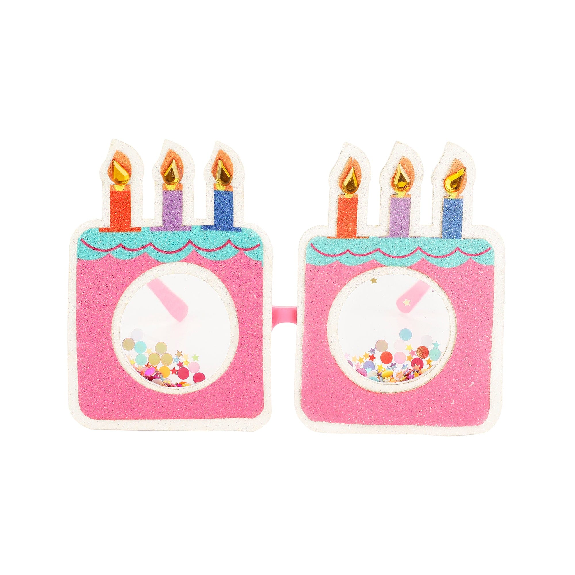 Confetti Birthday Cake Novelty Glasses