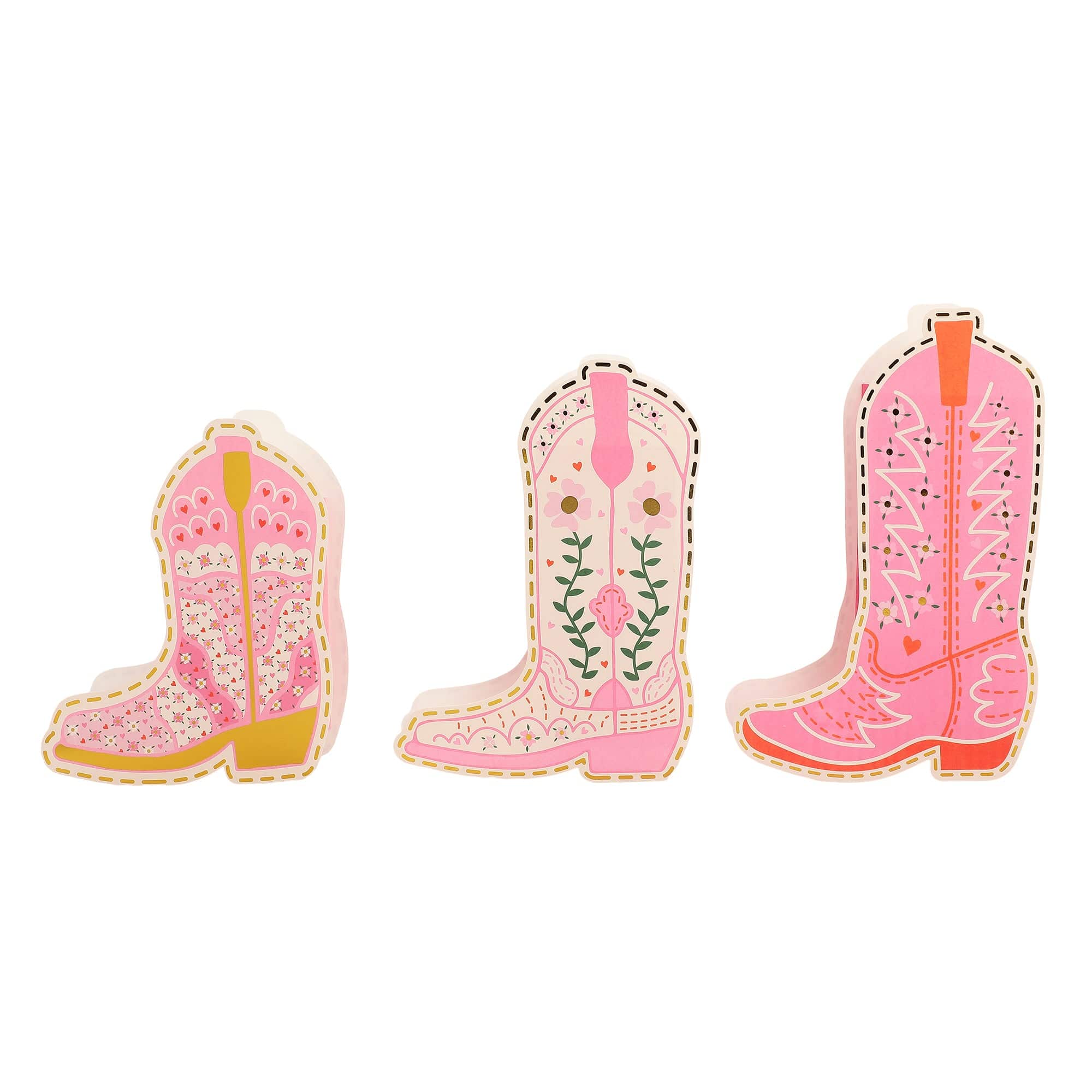Boot Scoot Blooms Pop-up Vase Slip Covers (set Of 3)