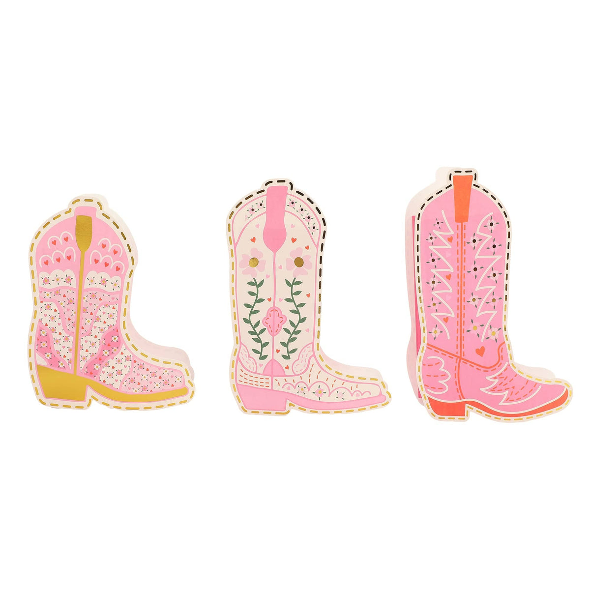Boot Scoot Blooms Pop-up Vase Slip Covers (set Of 3)