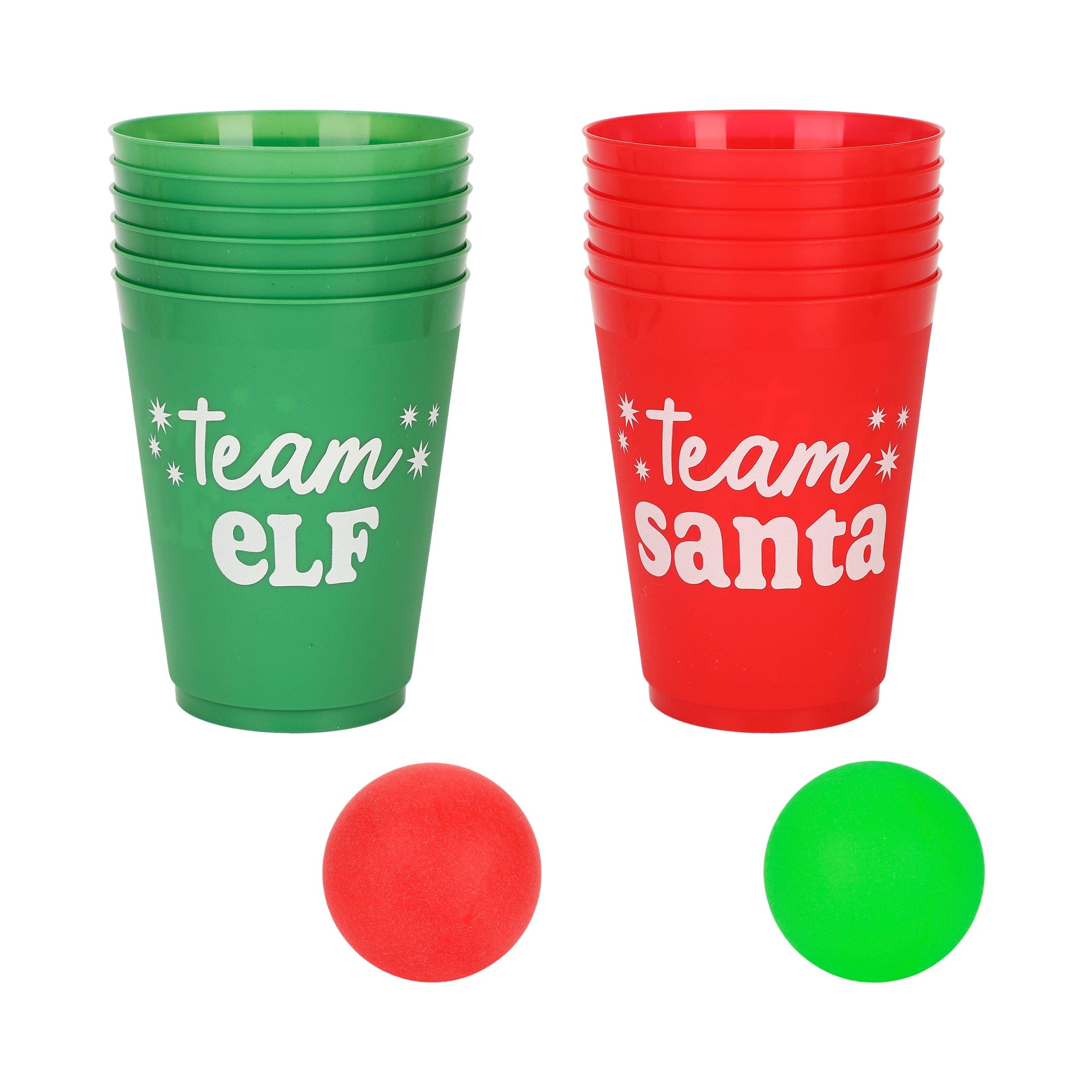 Santa Pong Christmas Toss Game Set (12ct Cups)