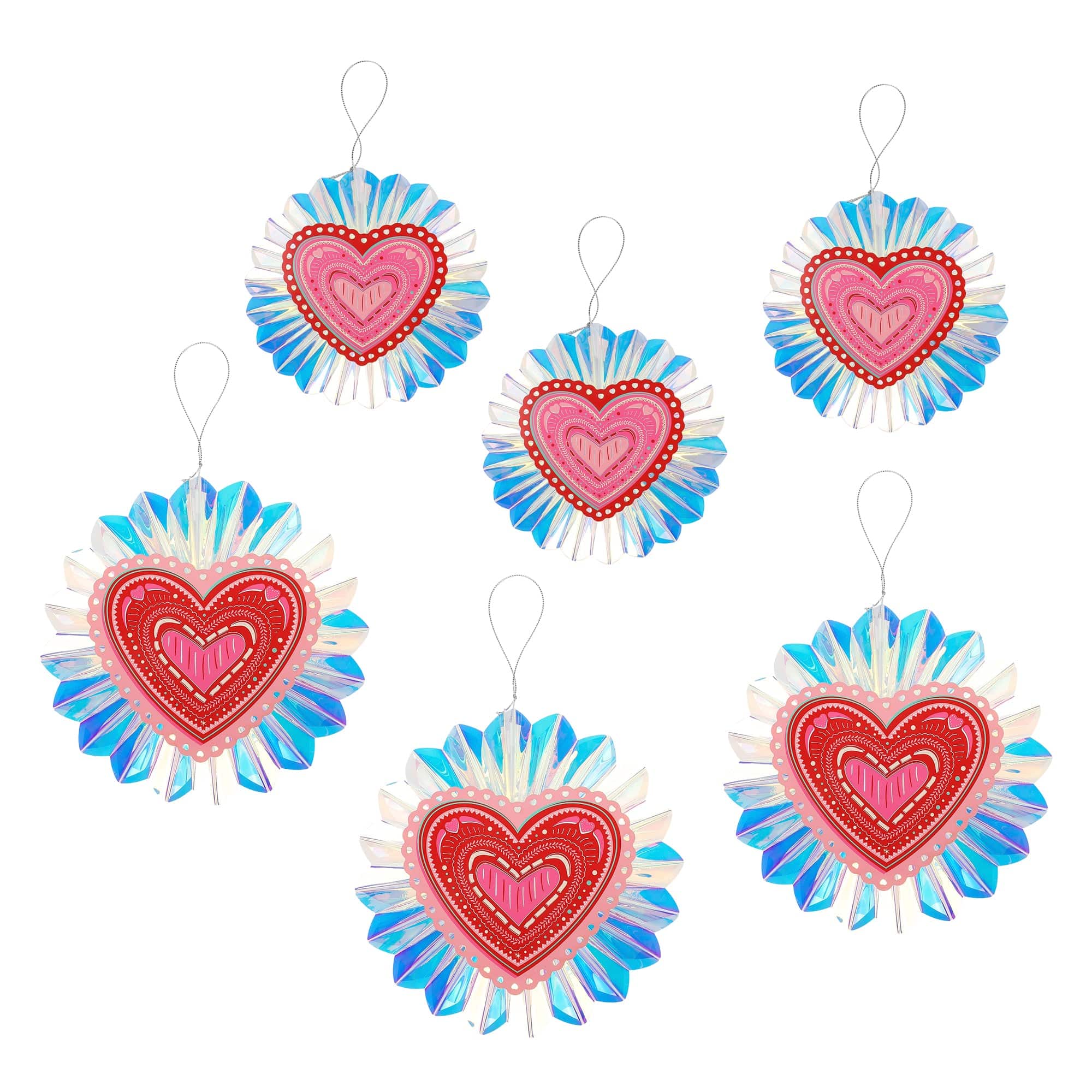 Decorative Hearts Pack -  Table & Hanging Decor (set Of 6)