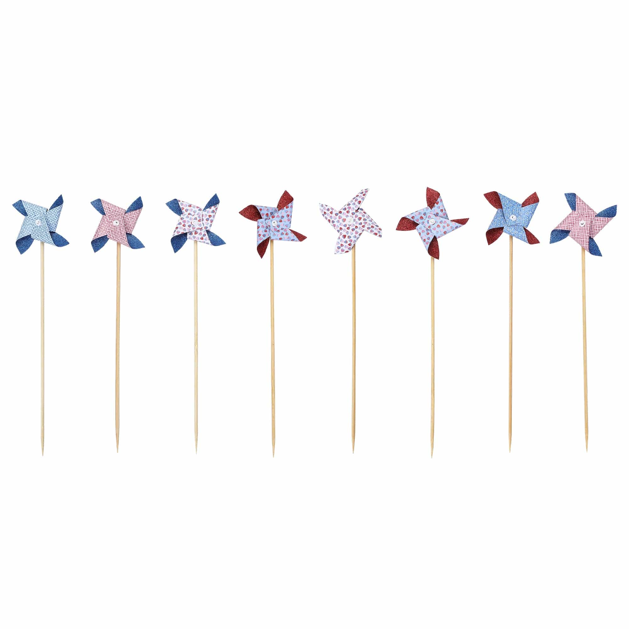 Mini Pinwheel Cake Toppers (8 Ct)