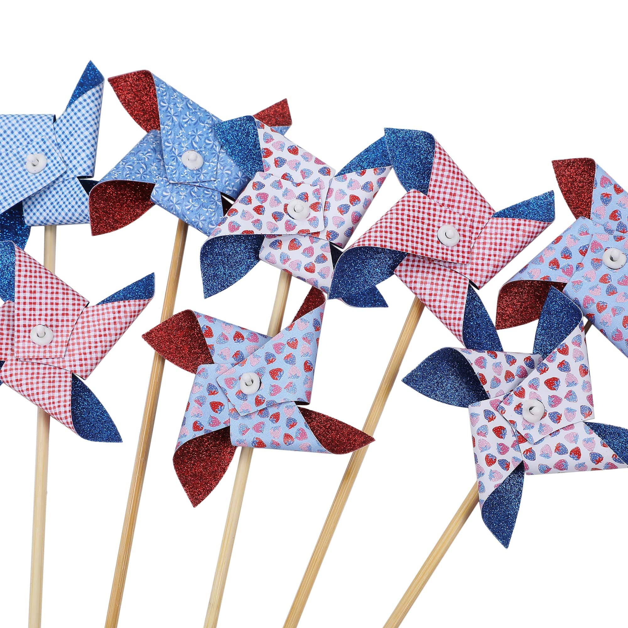 Mini Pinwheel Cake Toppers (8 Ct)