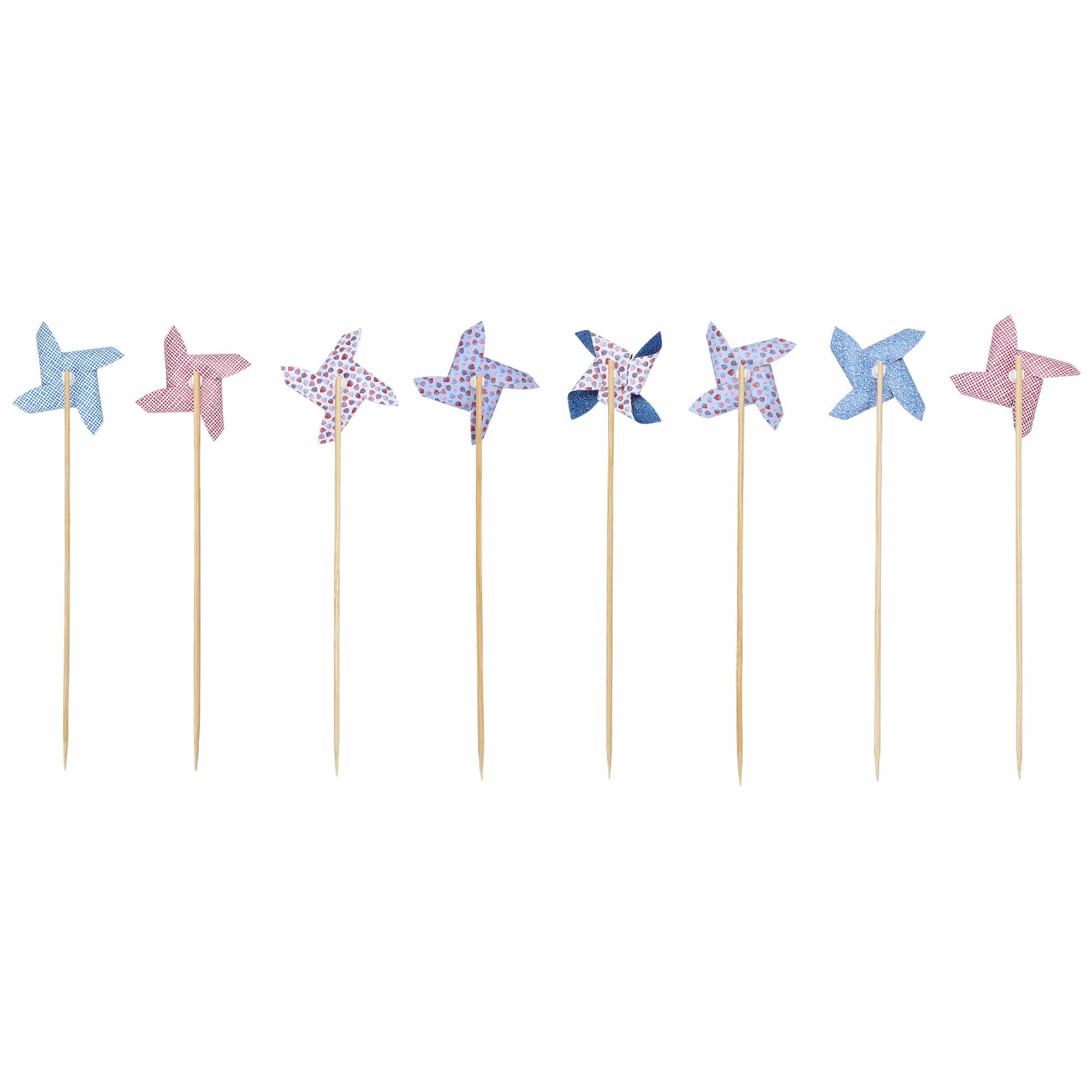 Mini Pinwheel Cake Toppers (8 Ct)
