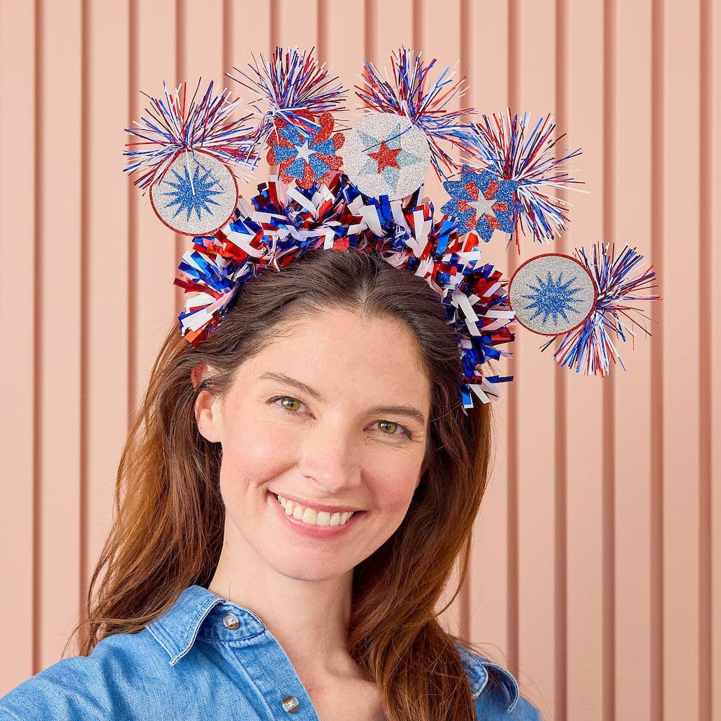 Star-spangled Sparkler Novelty Headband (single Or Set Of 4)