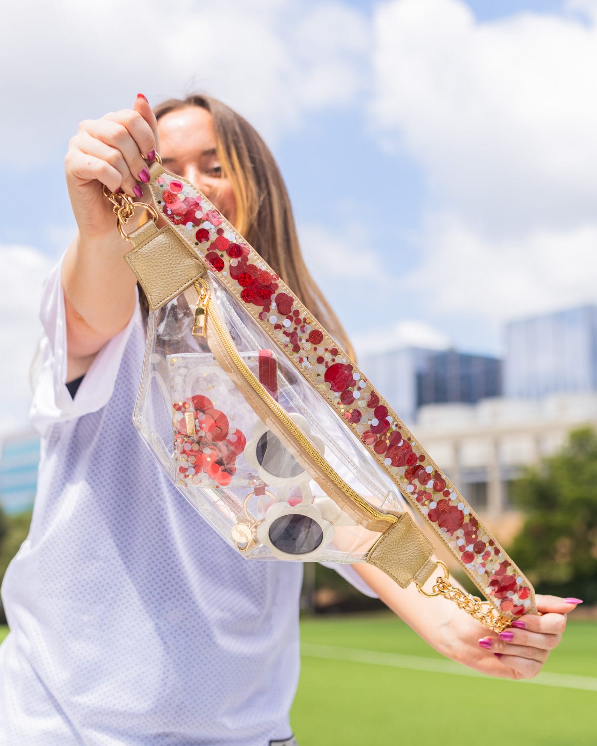Confetti Strap And Clear Belt Bag Bundle