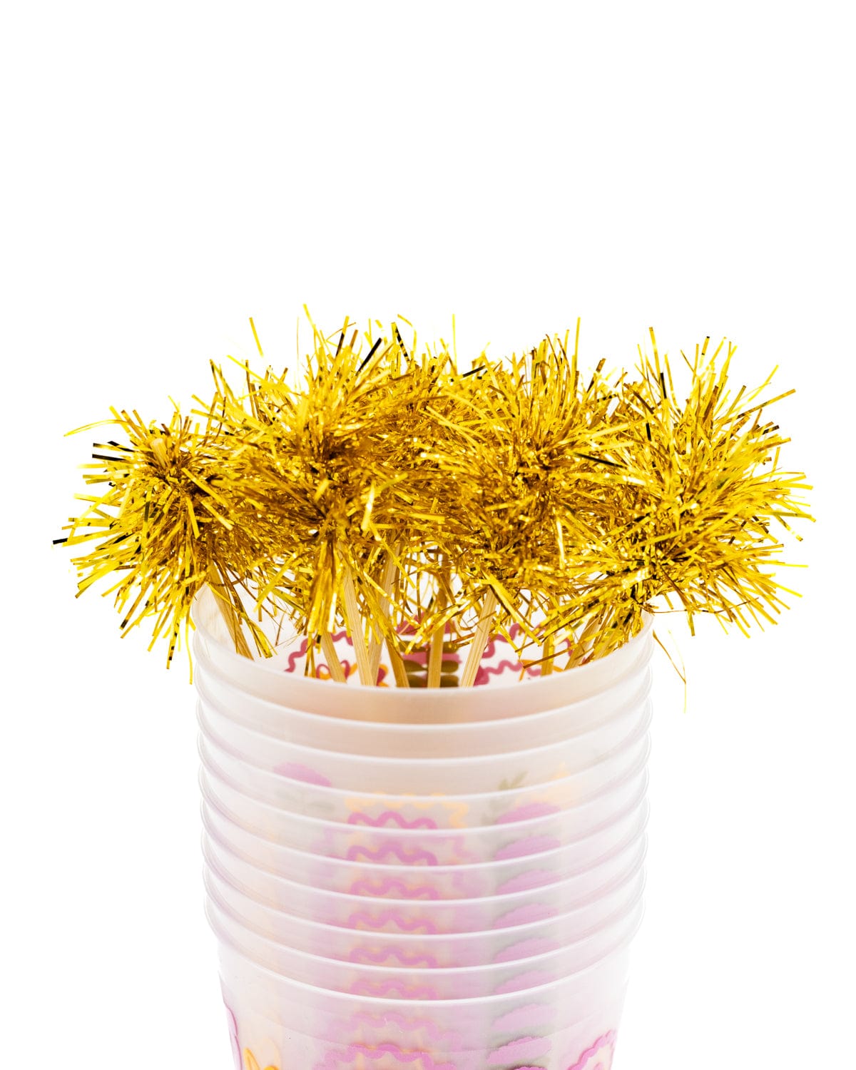 Social Club Reusable Party Cups And Pom Stirs (set Of 10)