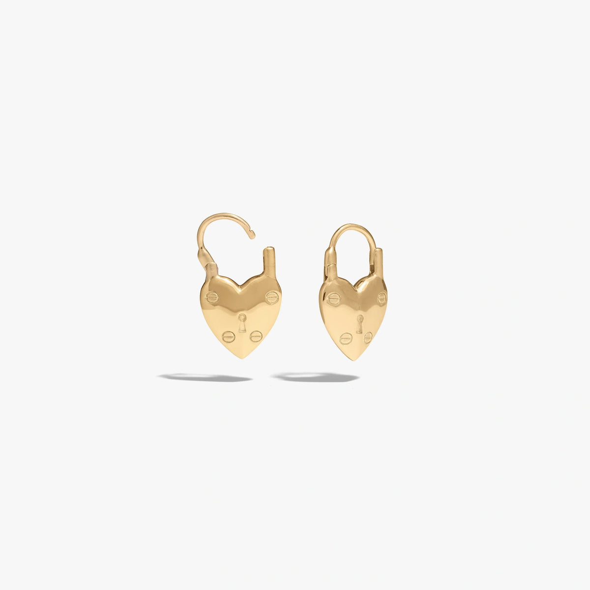 Padlock Heart Huggies