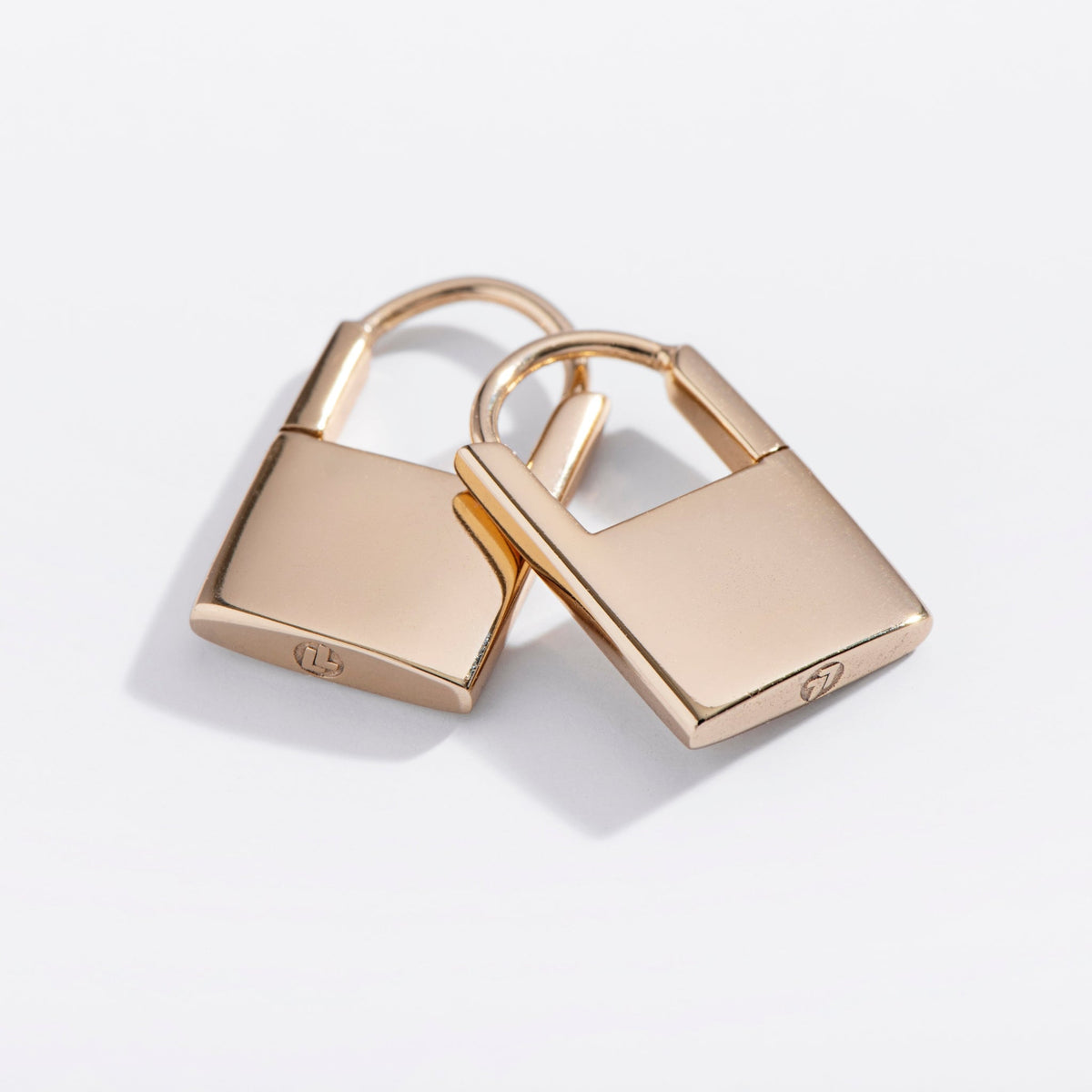 Padlock Huggie Hoops