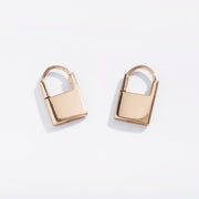 Padlock Huggie Hoops