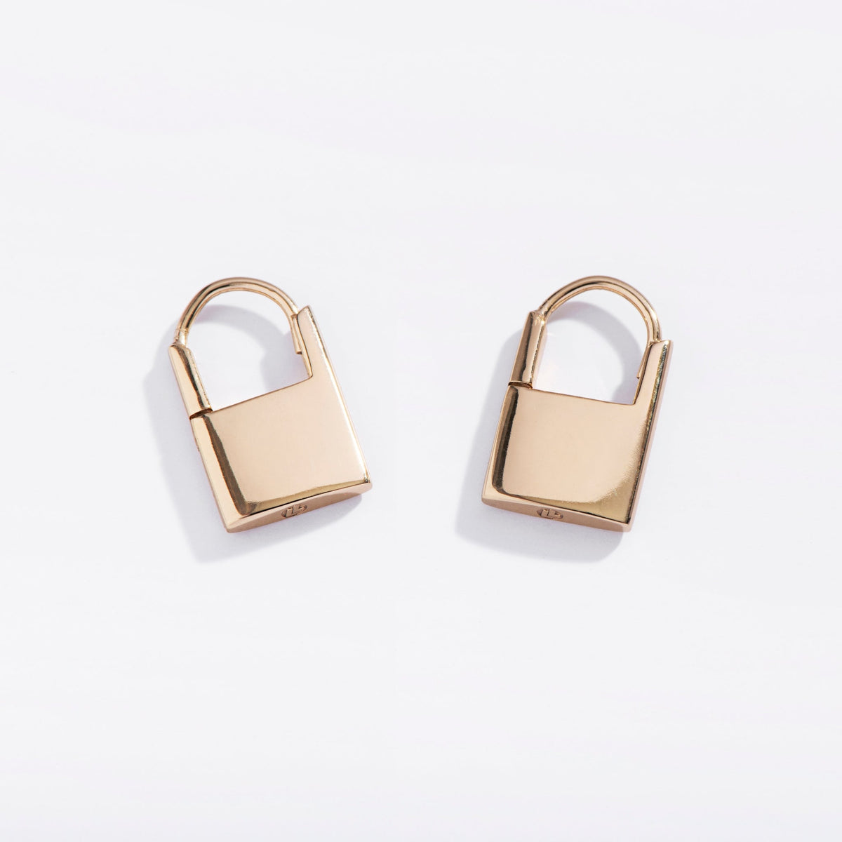 Padlock Huggie Hoops