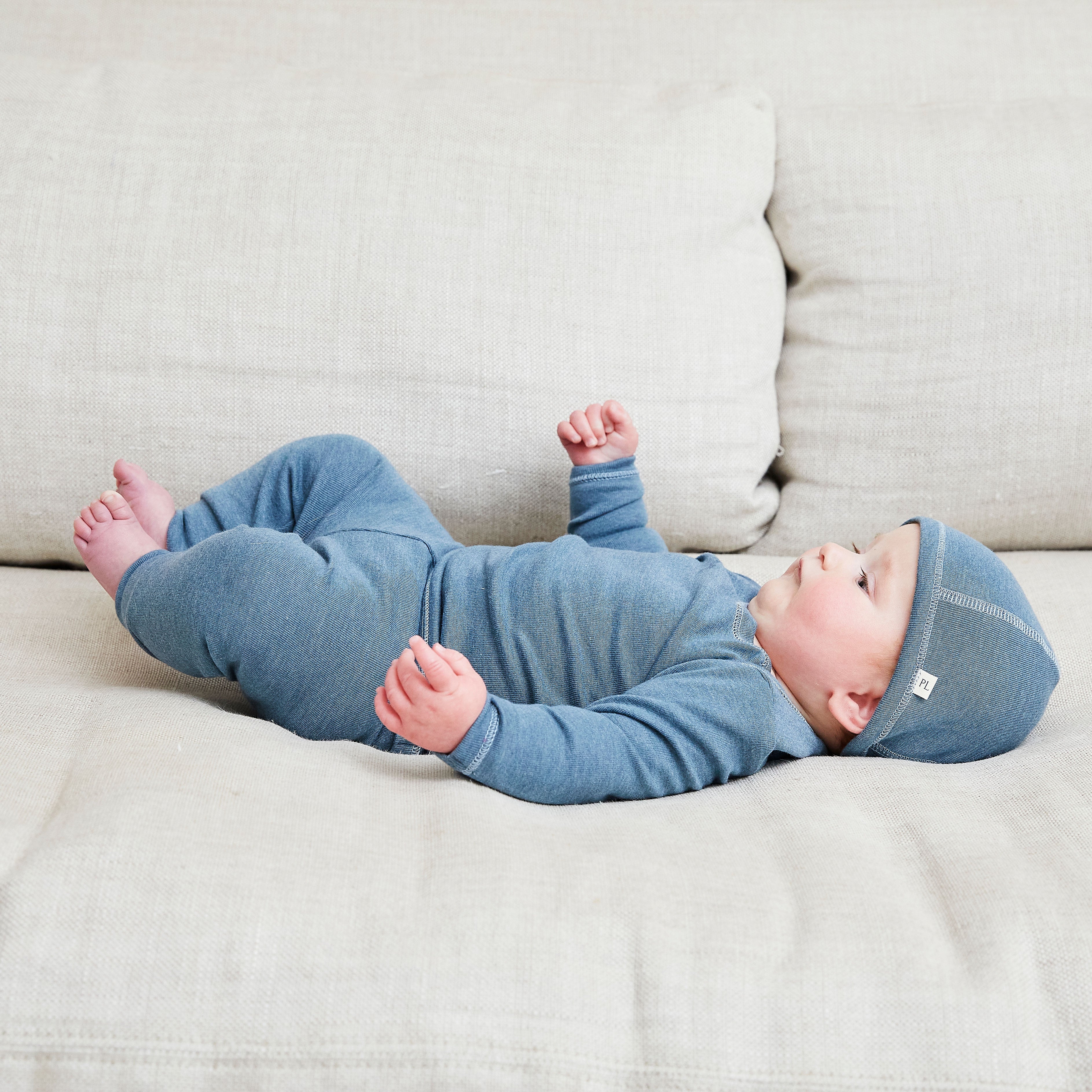 Rib Beanie, Lap Tee And Legging Set