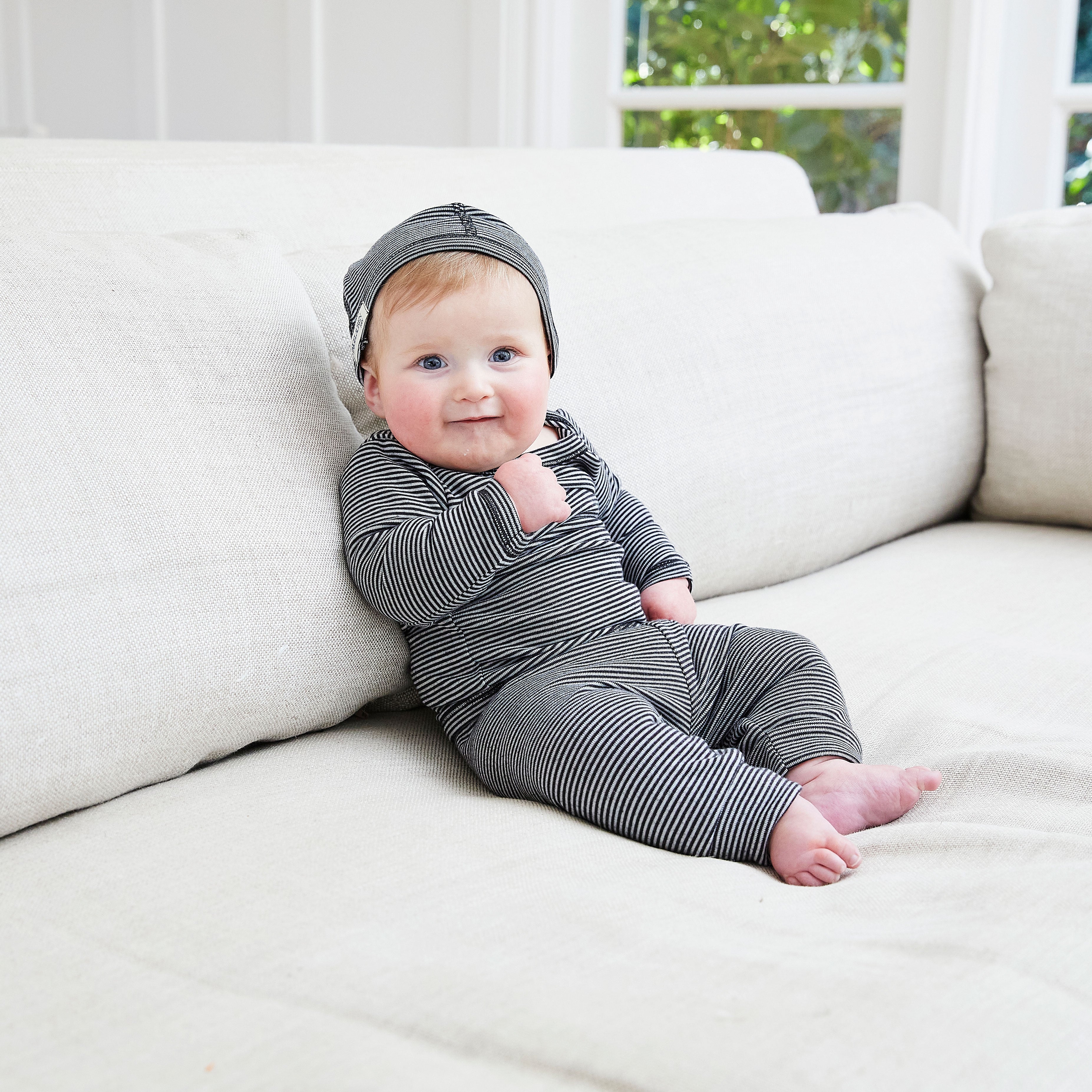 Rib Beanie, Lap Tee And Legging Set