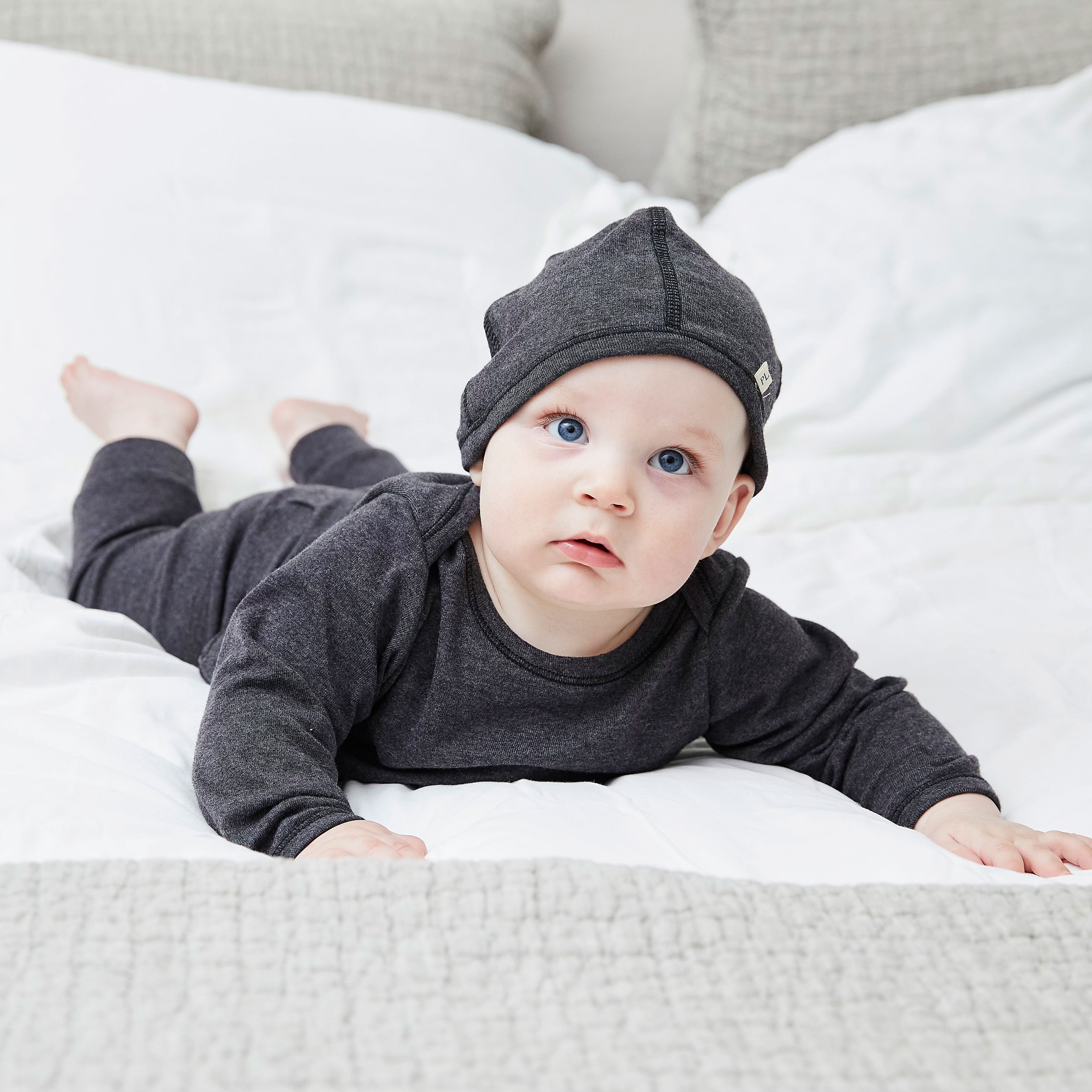 Rib Beanie, Lap Tee And Legging Set