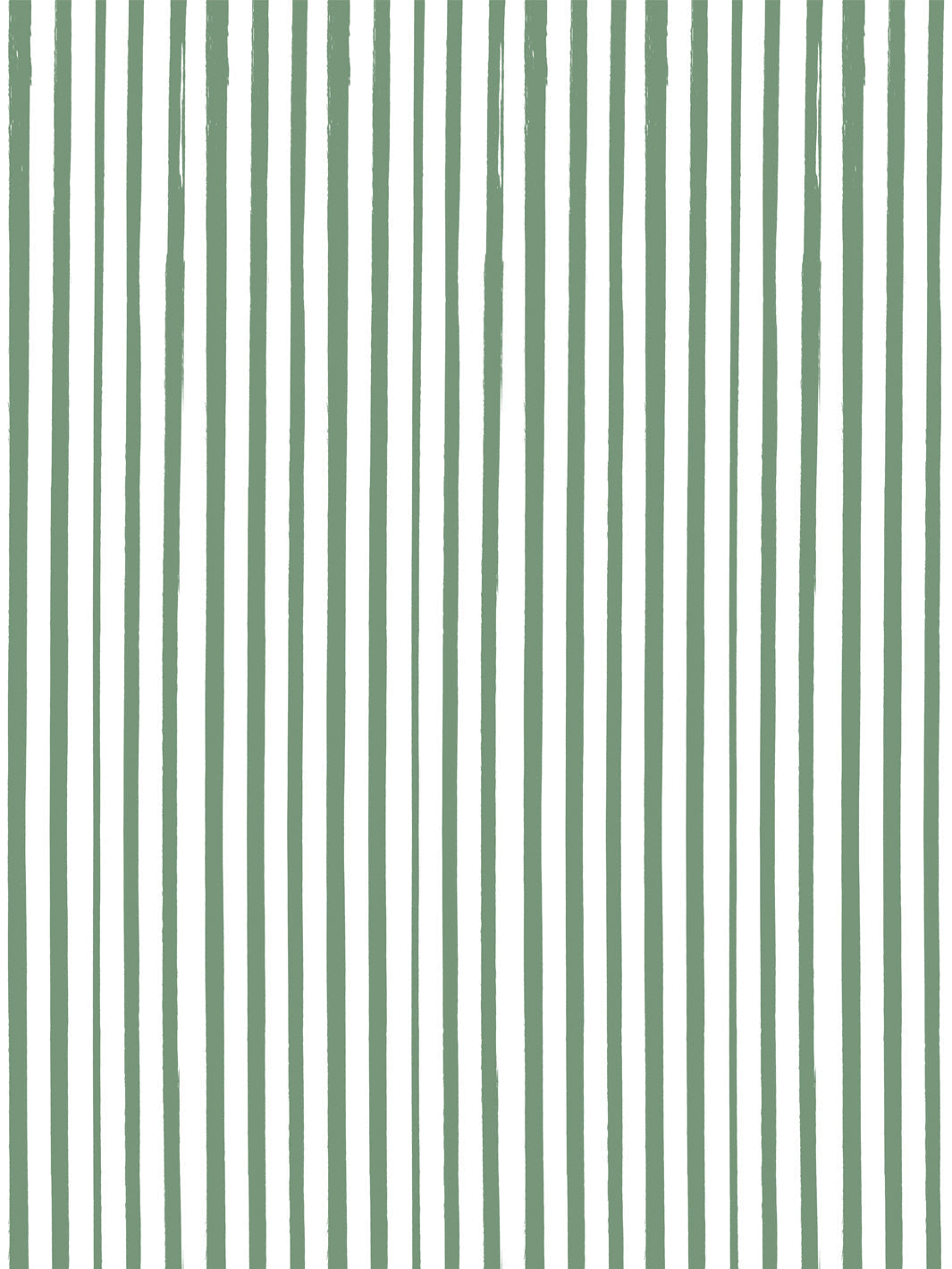 'painted Stripe' Wallpaper By Meri Meri - Dark Sage