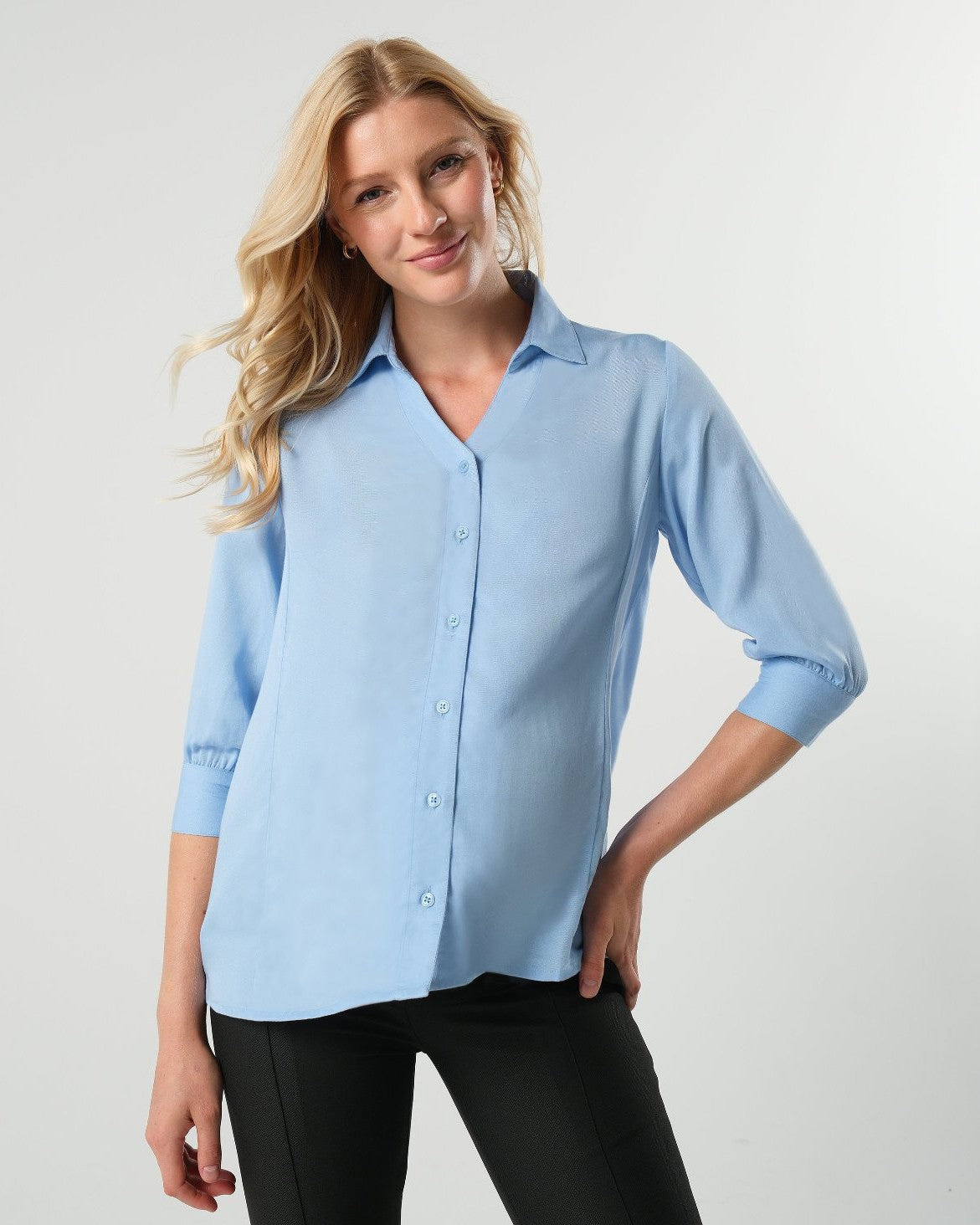 No-gap Maternity Nursing Button Down Shirt (regular & Petite)