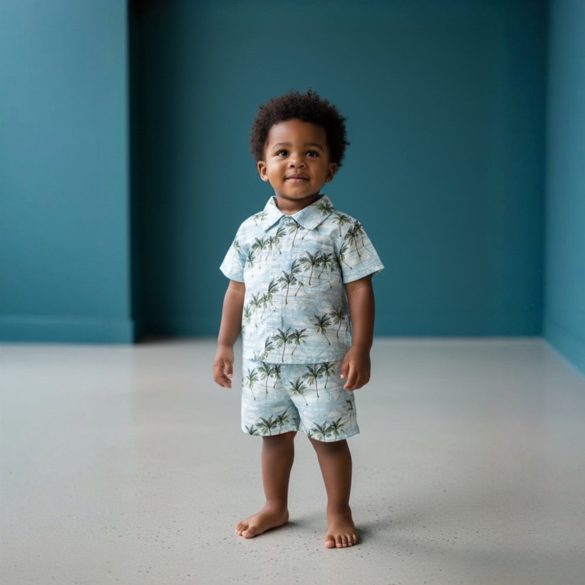 Resorts And Islands Palm Trees Cotton 2pc Set