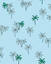 'palms' Wallpaper By Tea Collection - Baby Blue