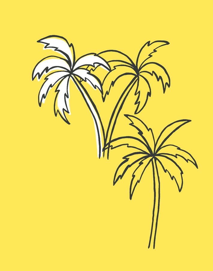 'palms' Wallpaper By Tea Collection - Daffodil