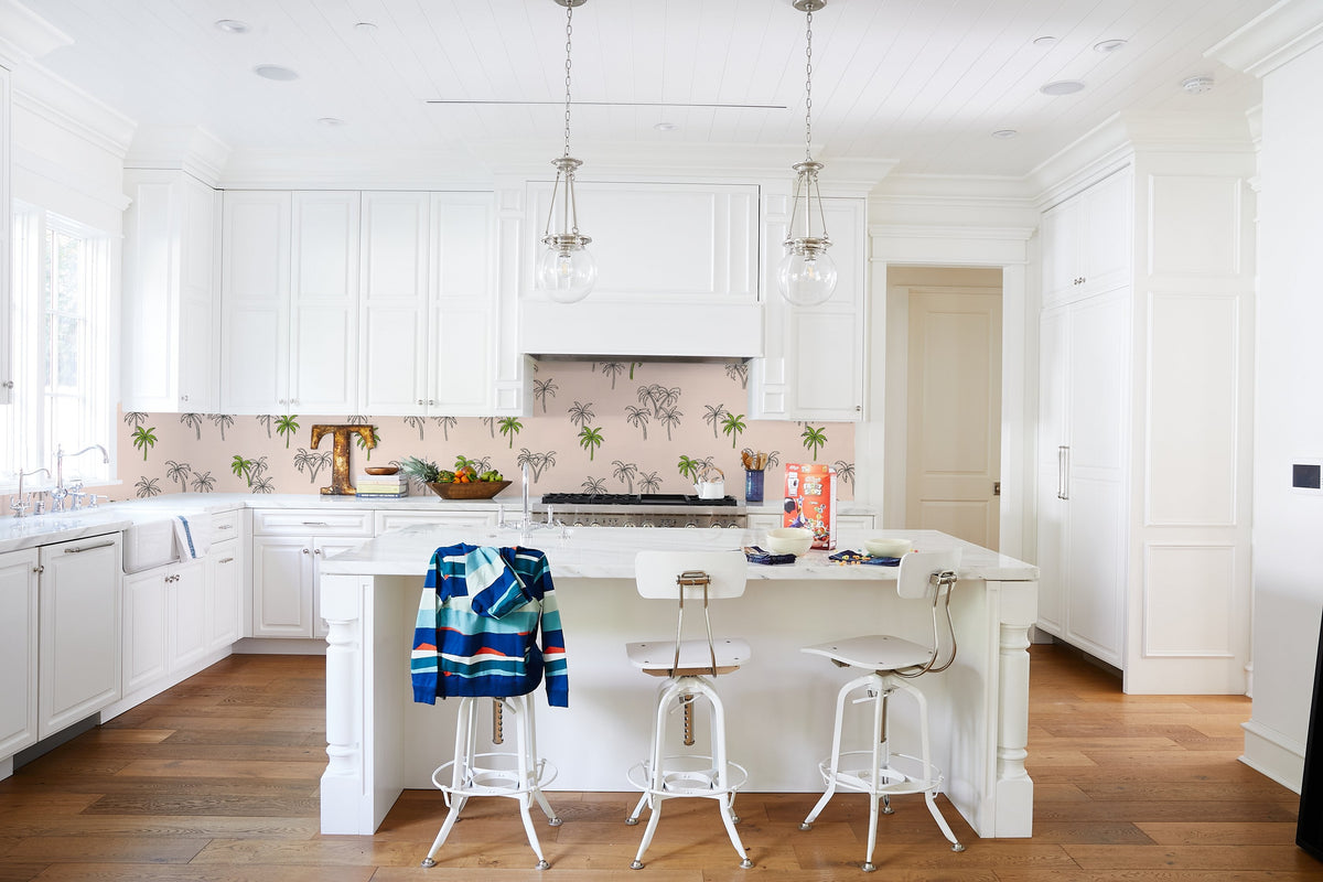 'palms' Wallpaper By Tea Collection - Peach
