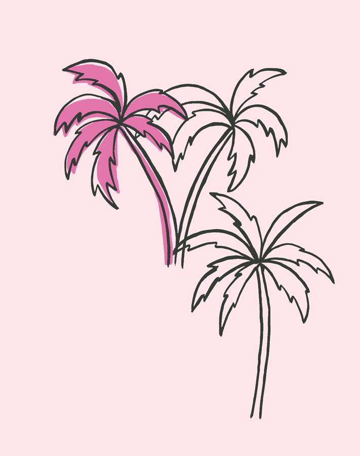 'palms' Wallpaper By Tea Collection - Piggy Bank