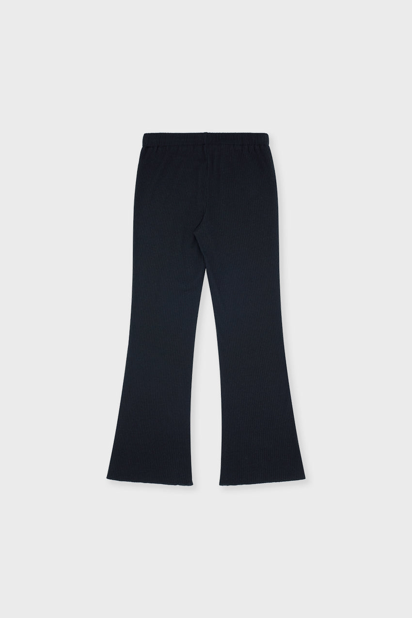 Organic Cotton Slim Flare Ribbed Pant