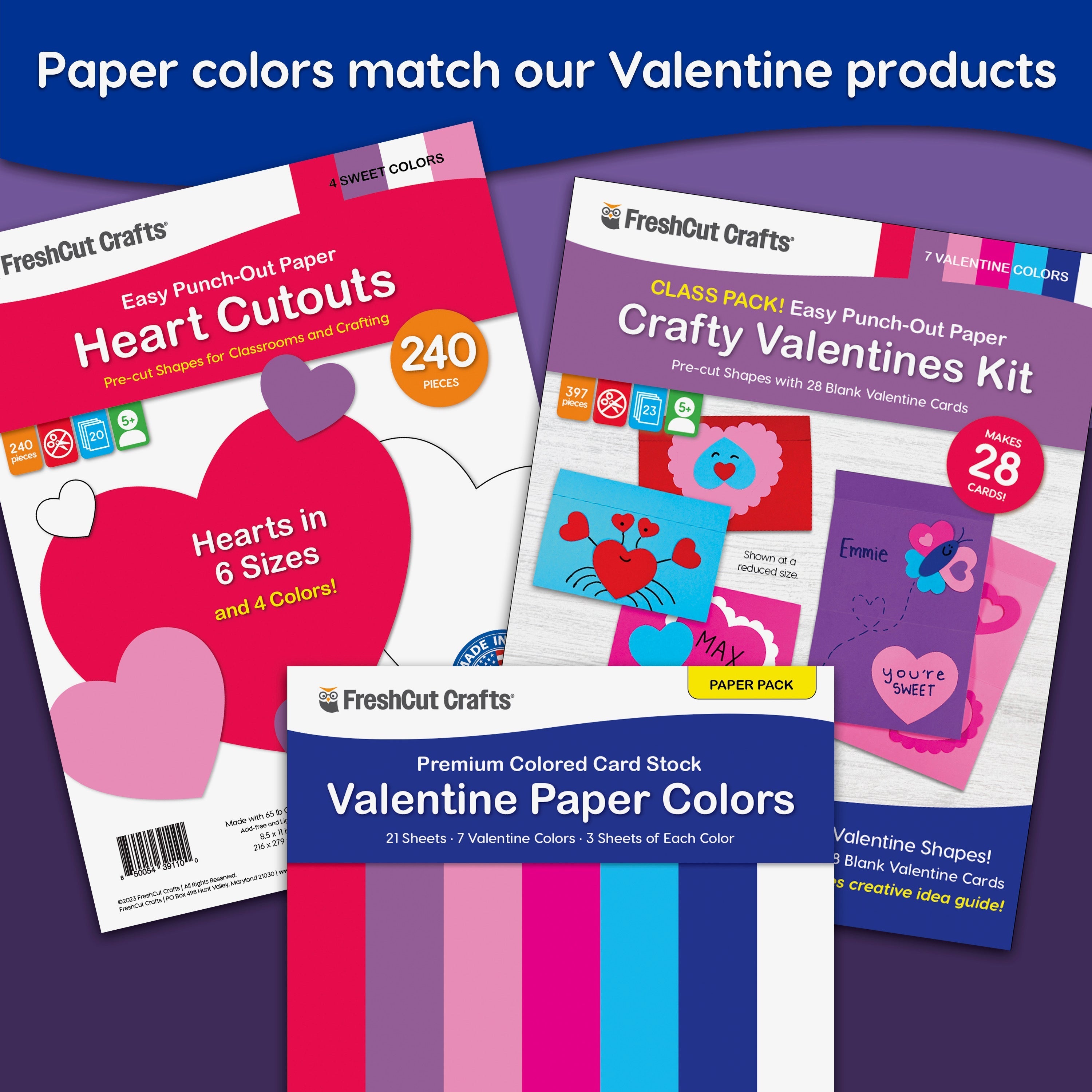 Valentine Paper Colors