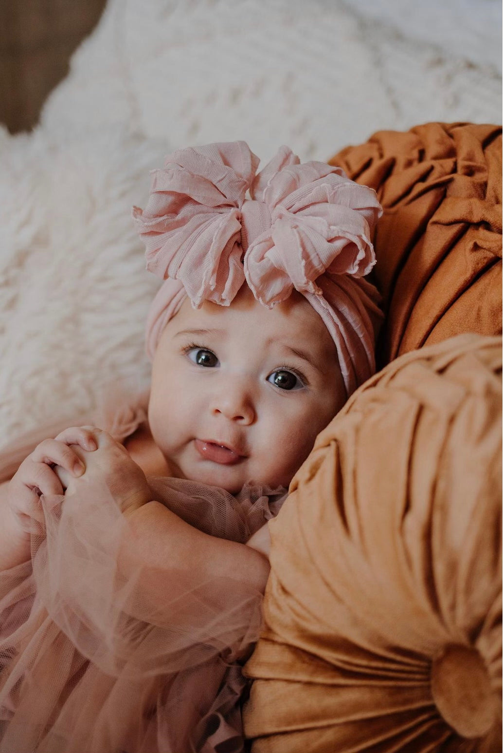 Paris Pink | Signature Ruffled Baby Headband