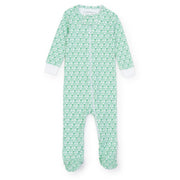 Parker Boys' Pima Cotton Zipper Pajama - Golf Putting Green