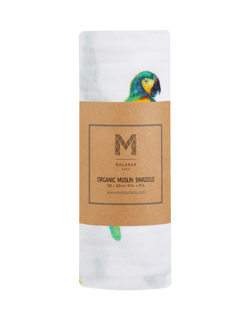 ORGANIC SWADDLE - PARROT