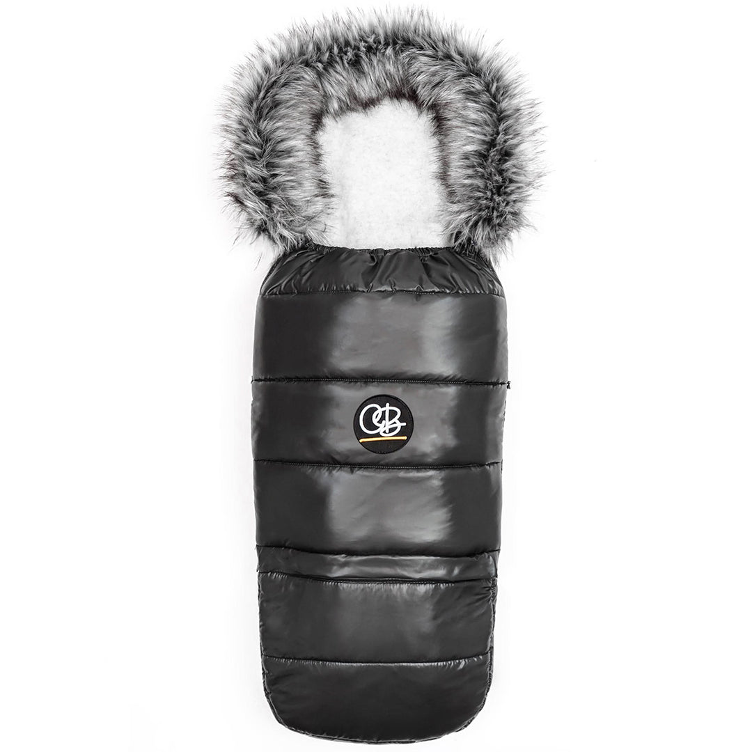 Pastel Black Organic Premium Gray Wool Adjustable Footmuff