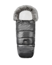Pastel Black Organic Premium Gray Wool Adjustable Footmuff