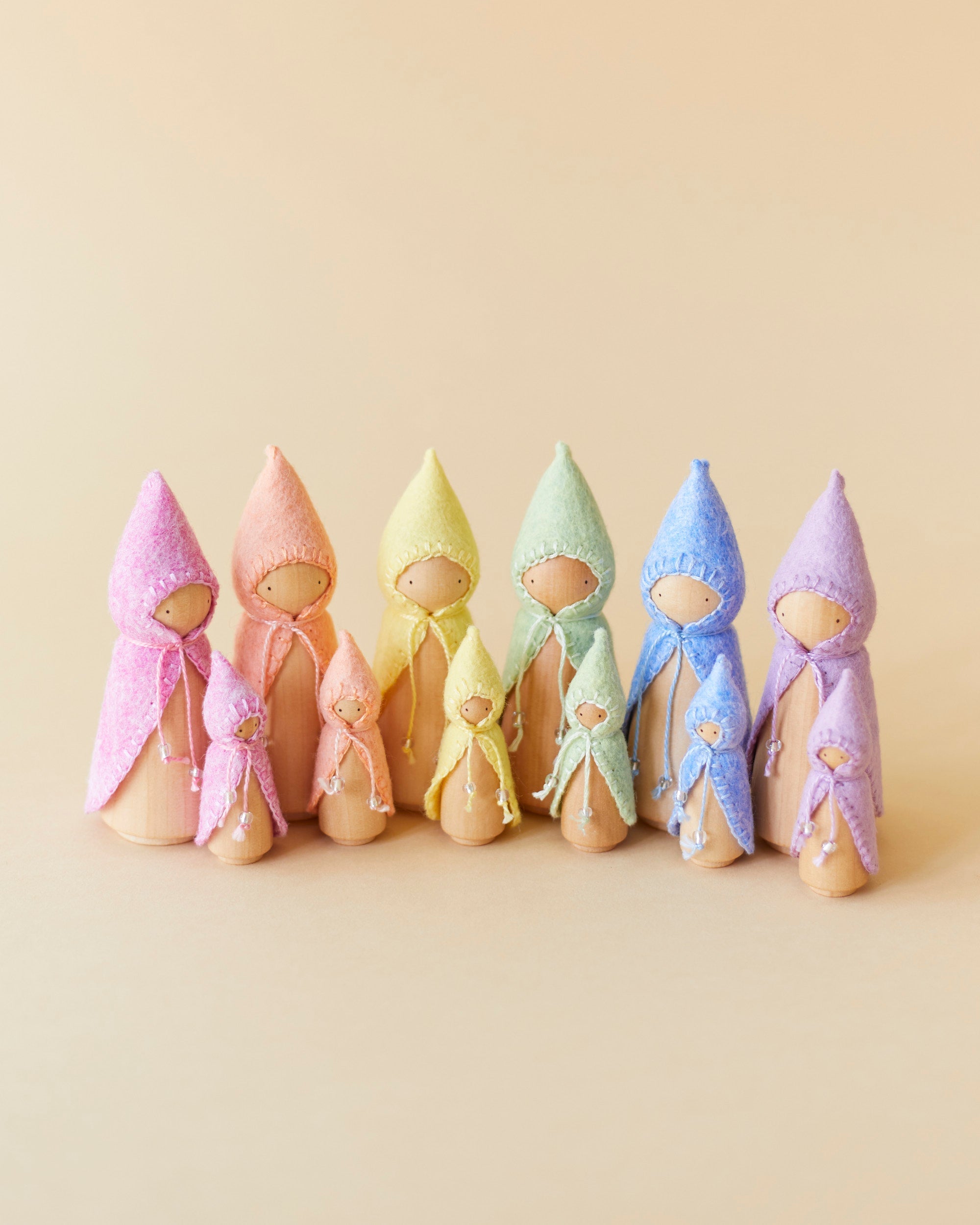 Pastel Blue Wooden Gnome