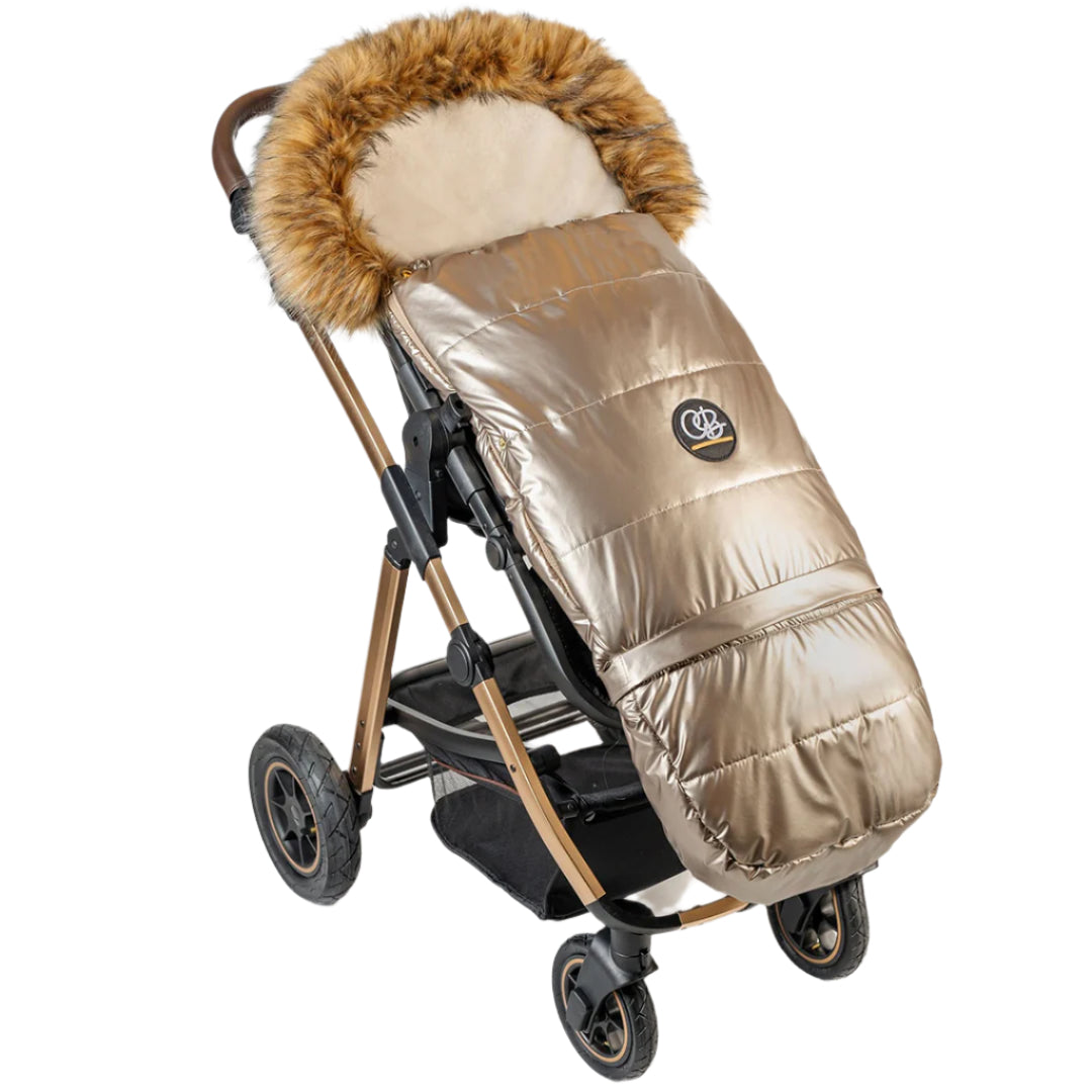 Pastel Gold Organic Premium Beige Wool Adjustable Footmuff