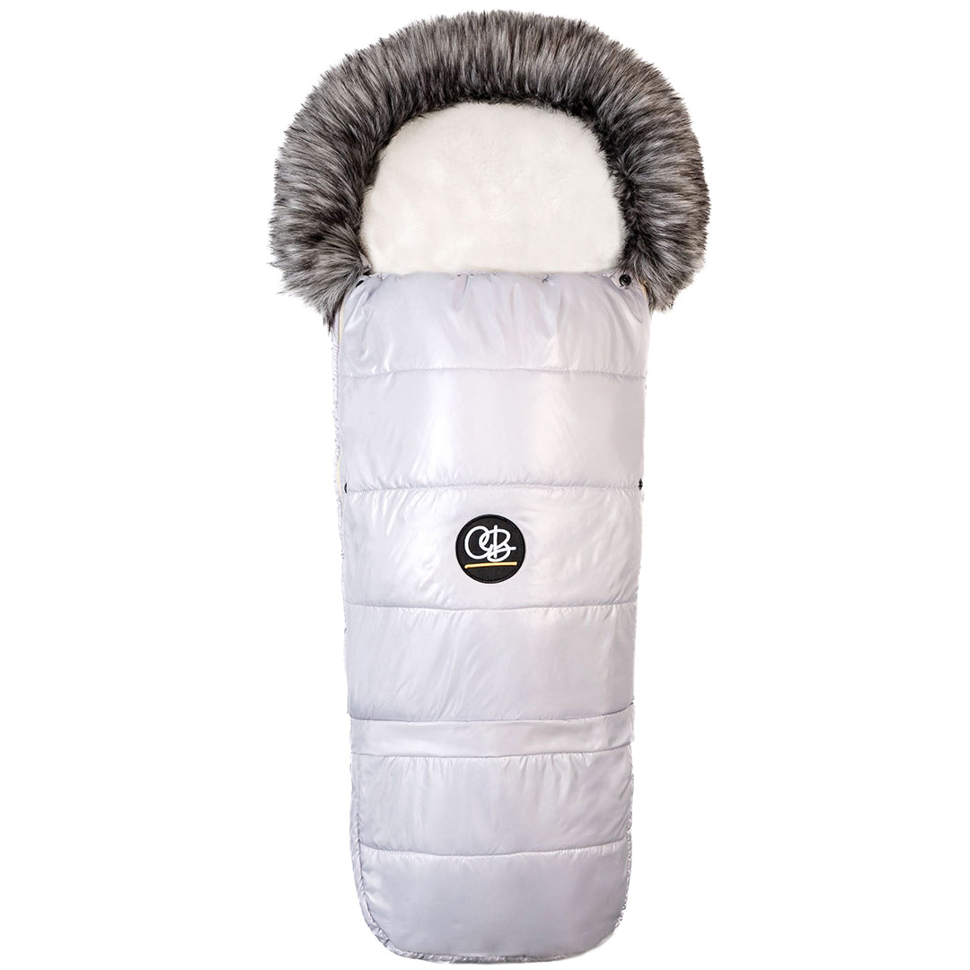 Pastel Gray Organic Premium Gray Wool Adjustable Footmuff