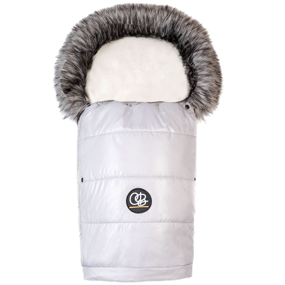 Pastel Gray Organic Premium Gray Wool Adjustable Footmuff