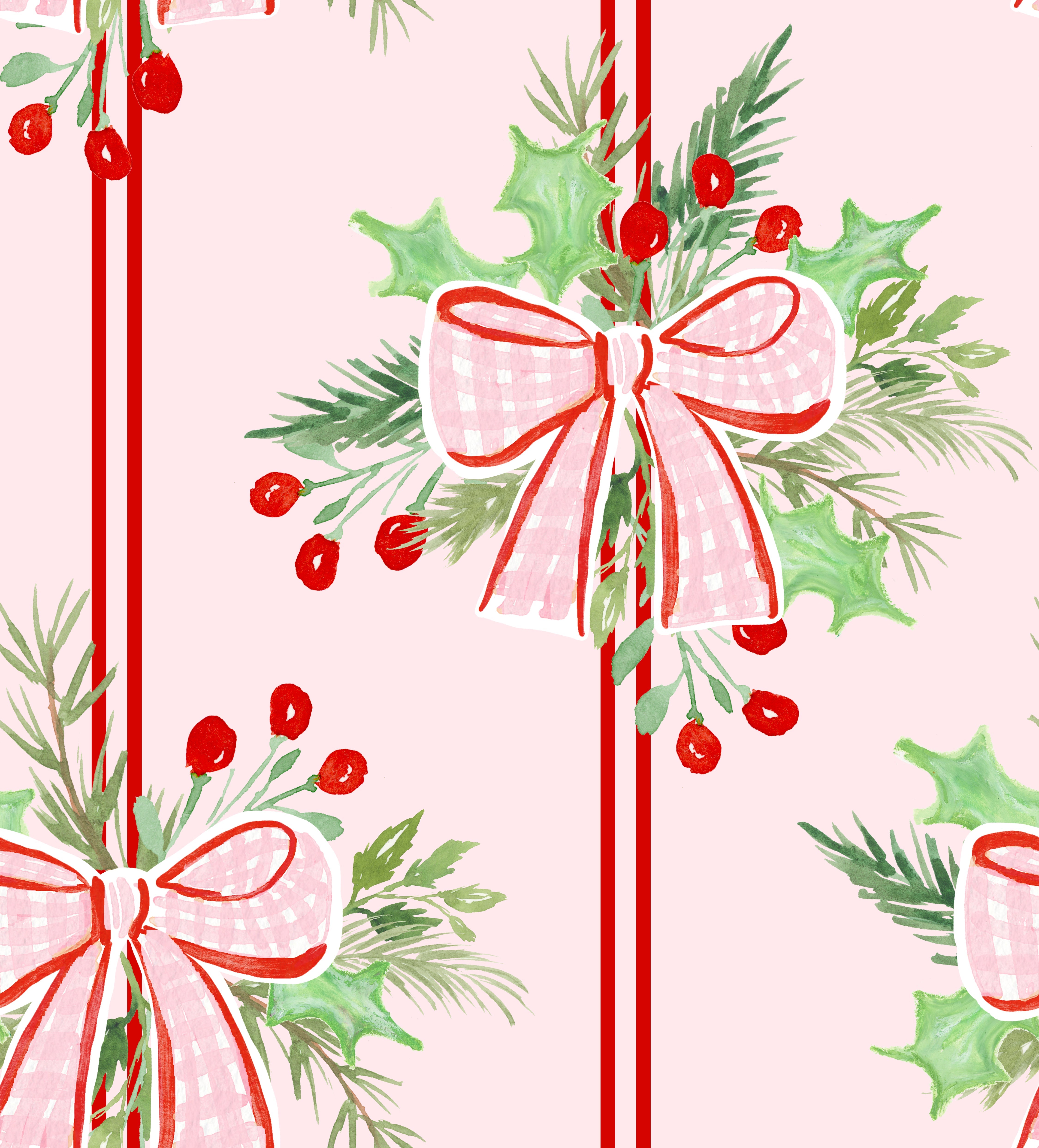 Ribbon & Holly (twirl Dress)