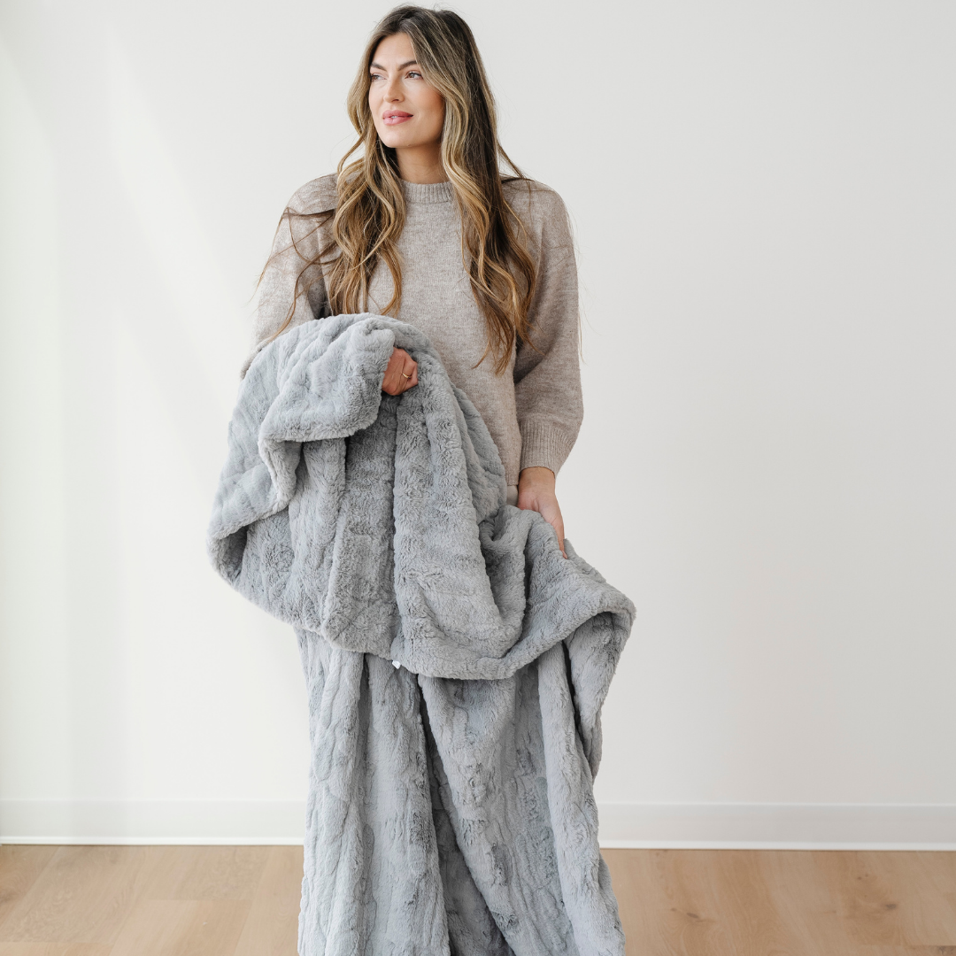 Patterned Faux Fur Xl Throw Blankets