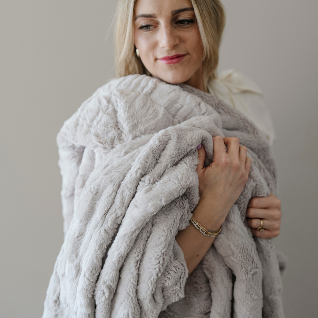 Patterned Faux Fur Xl Throw Blankets