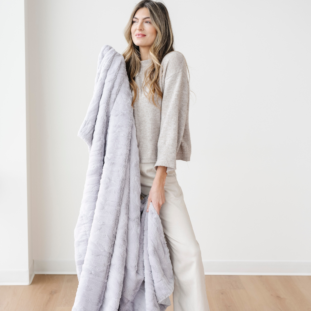 Patterned Faux Fur Xl Throw Blankets