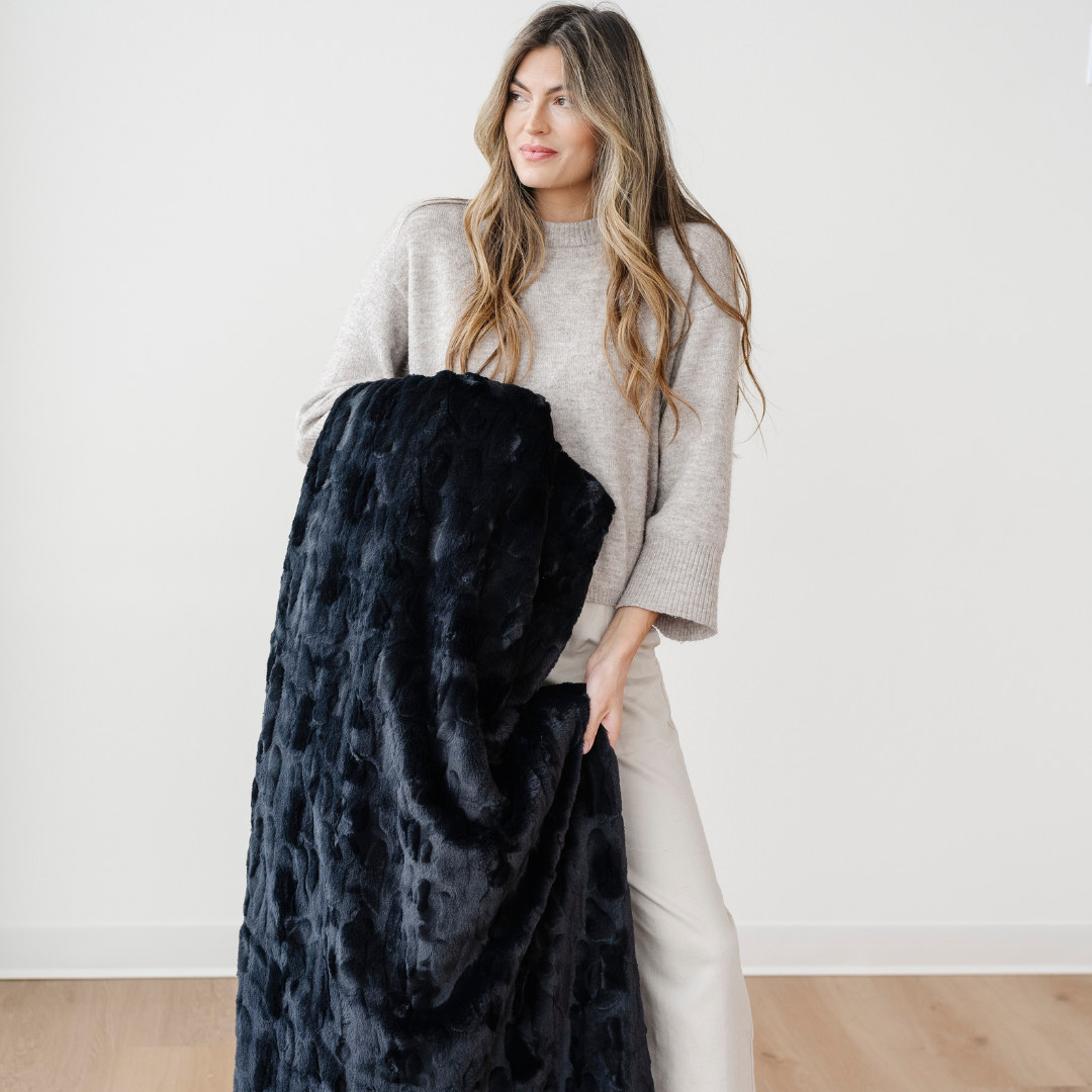 Patterned Faux Fur Xl Throw Blankets