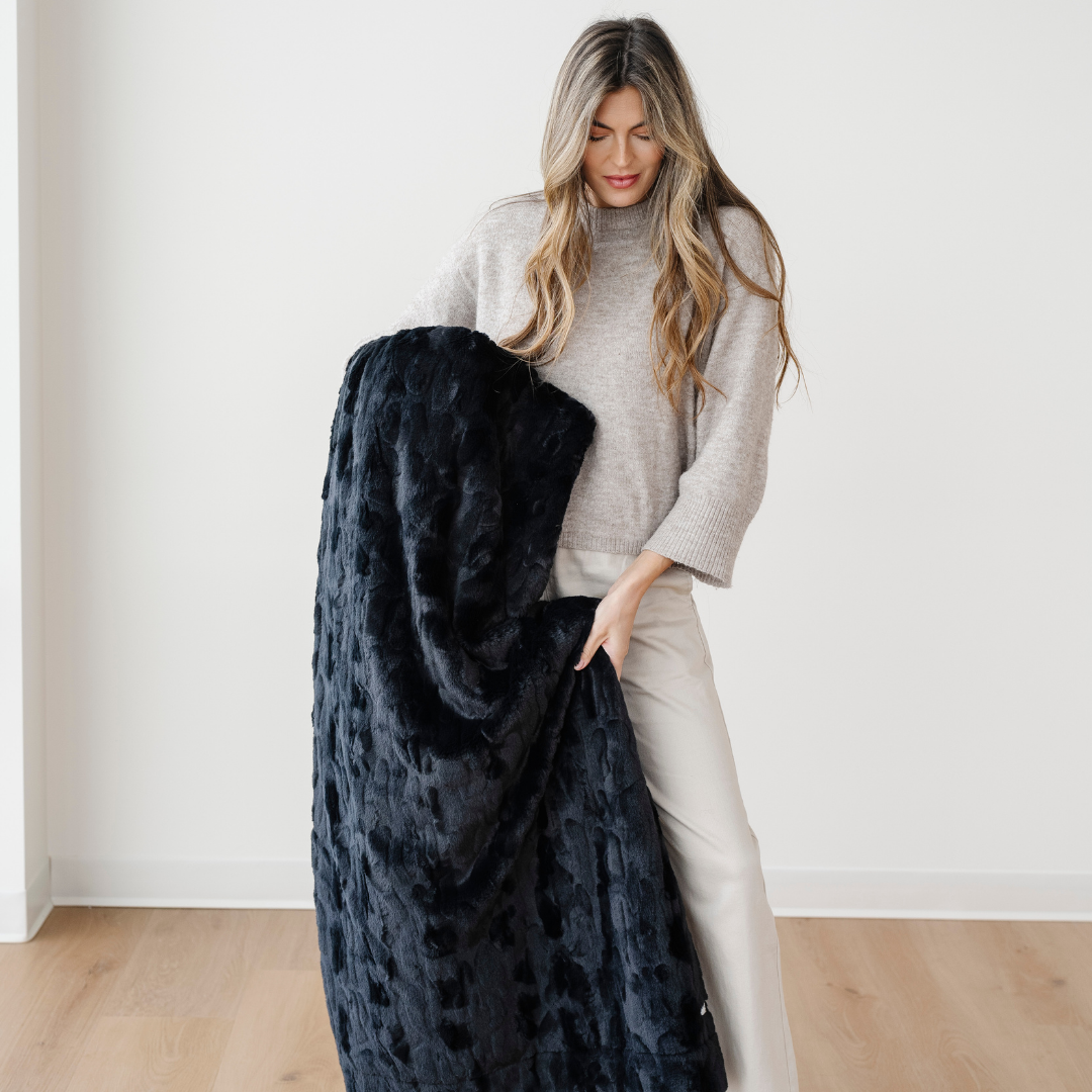 Patterned Faux Fur Xl Throw Blankets