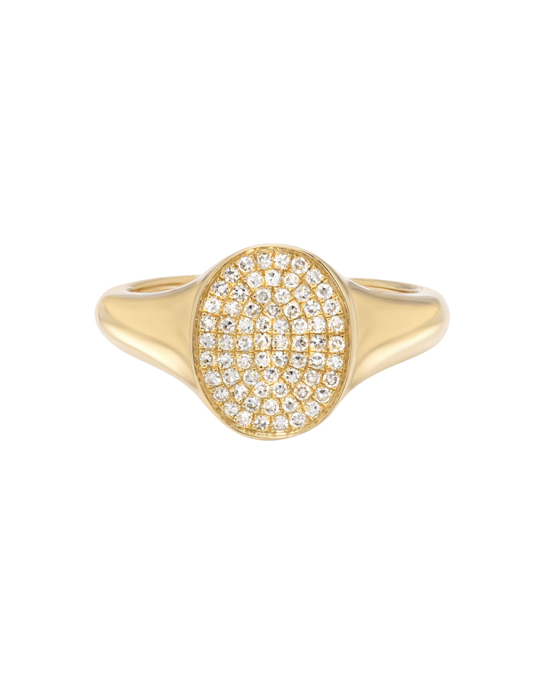 Pave Diamond Signet Ring